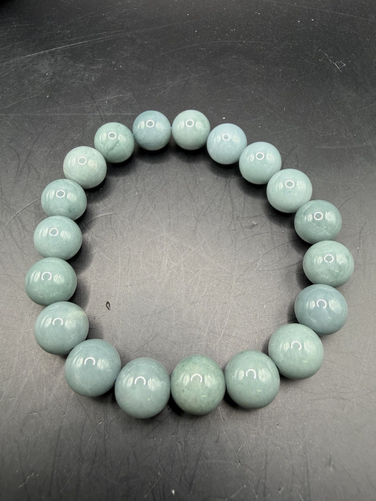 Blue Water Jade Beaded Bracelet, Casual Beads Jewelry, Everyday Wear Accessory