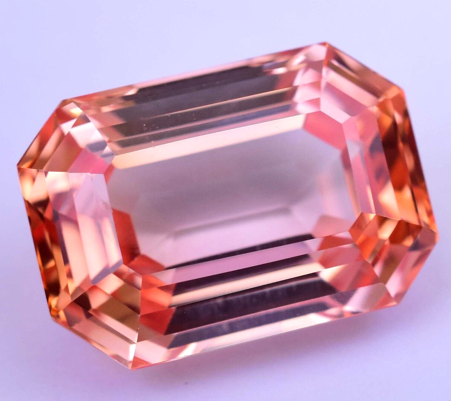 Natural imperial Topaz 24.70 Ct Octagon Stunning Unheated AGL Certified Gemstone