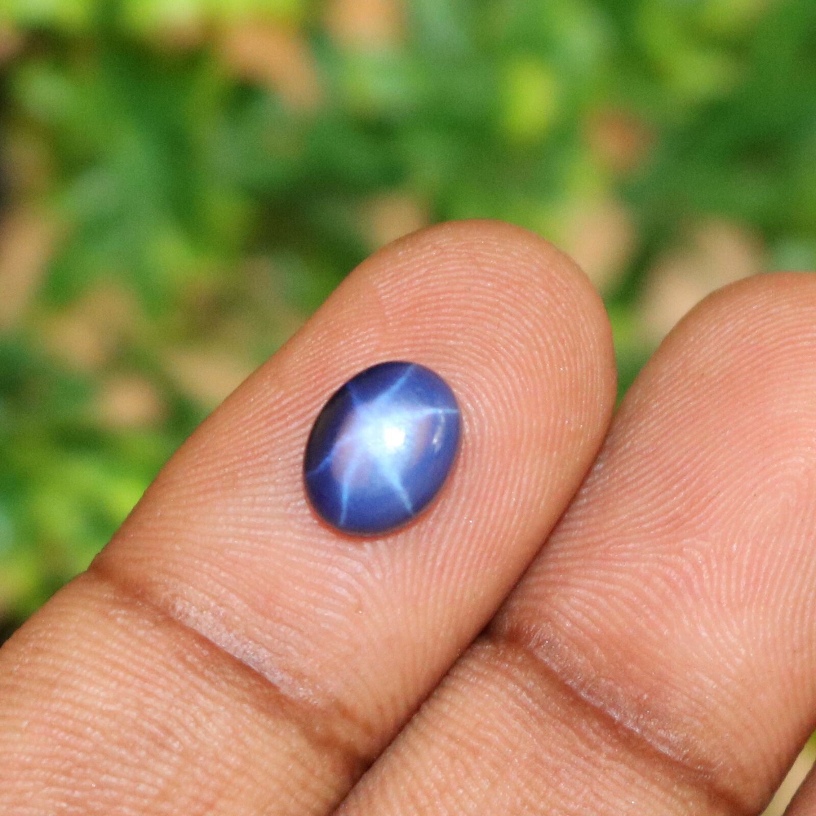 Natural 6 Rays Blue Star Sapphire 4.5 Ct. Loose Stone For Jewelry Making STR-54