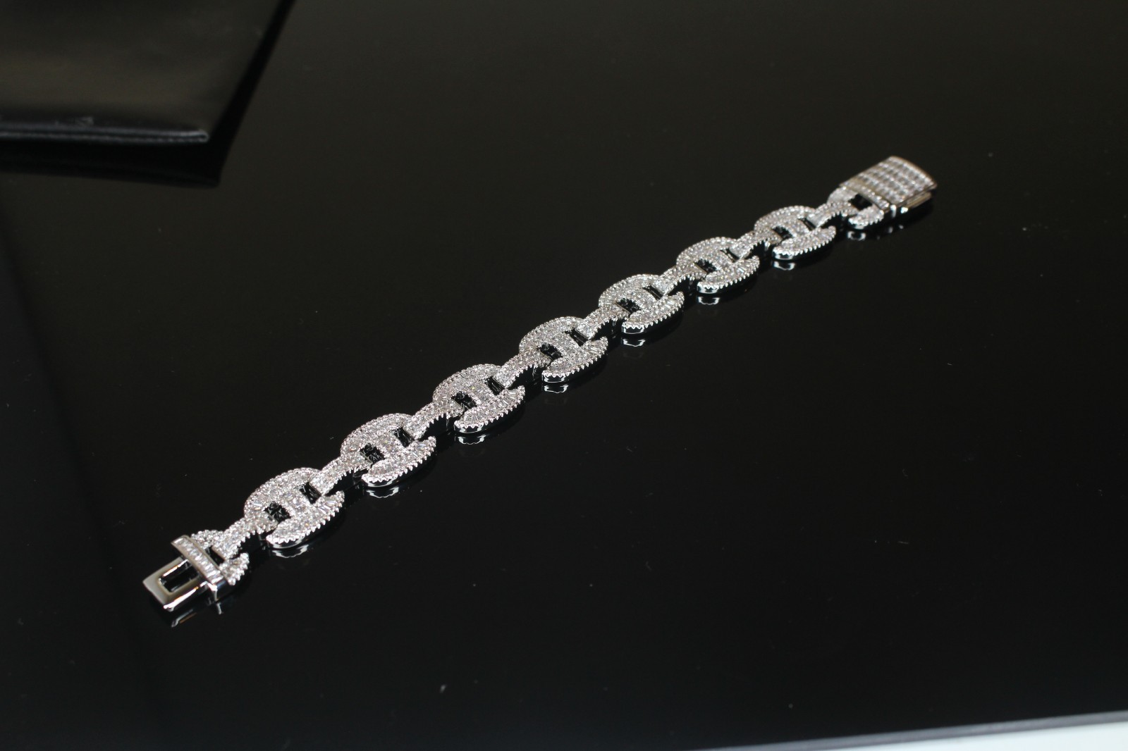 14k STAMP 14mm MARINER Chain Necklace 82.6ct BAGUETTES Lab Sim VVS1 Diamond 188g