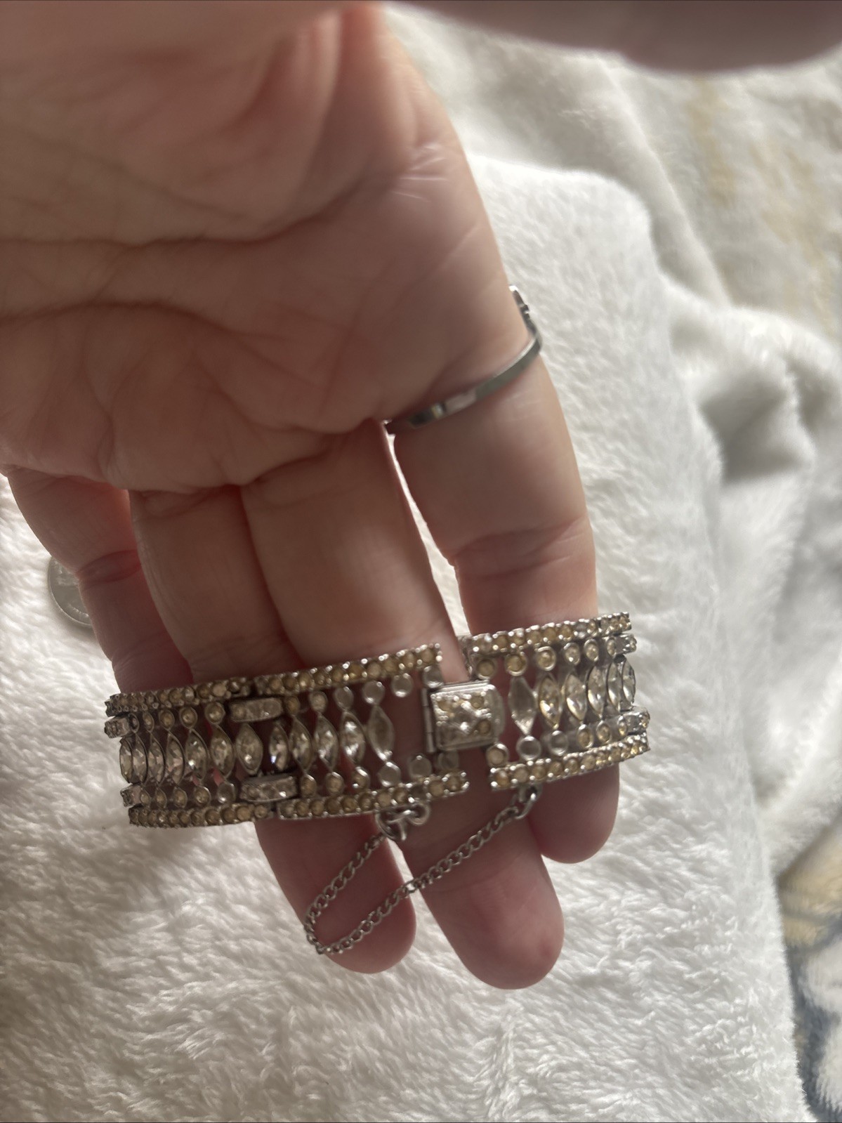 Pedo Vintage Rhinestone Bracelet Silver Tone- My Grandmas