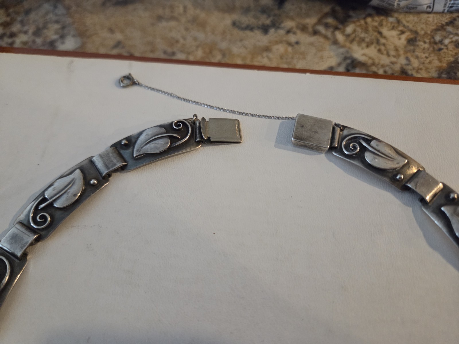 Laurence Foss Sterling Silver Necklace and Bracelet Set 95 Grams #450