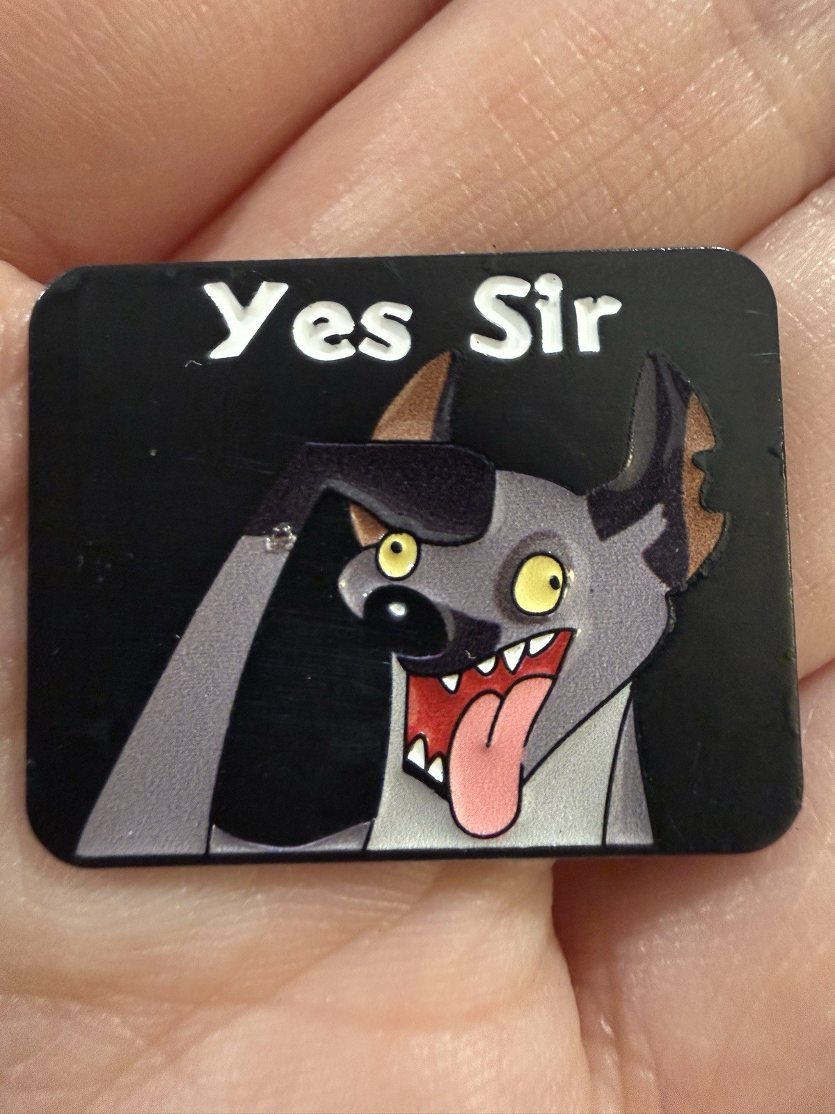 Disney The Lion King Inspired Hyena Yes Sir Black Scar Sidekick Enamel Pin