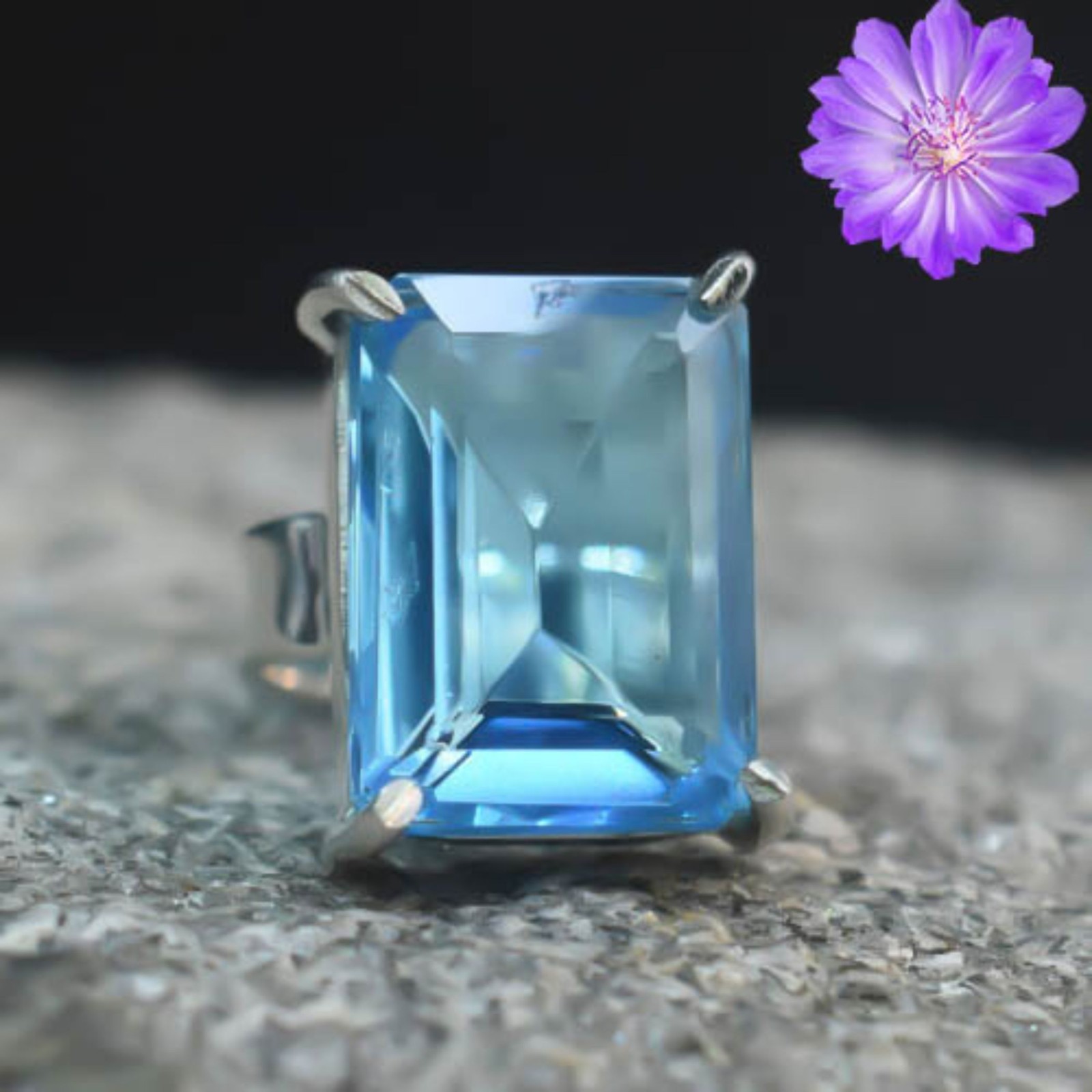 Aquamarine Gemstone 925 Sterling Silver Ring Handmade Jewelry Ring For Gift