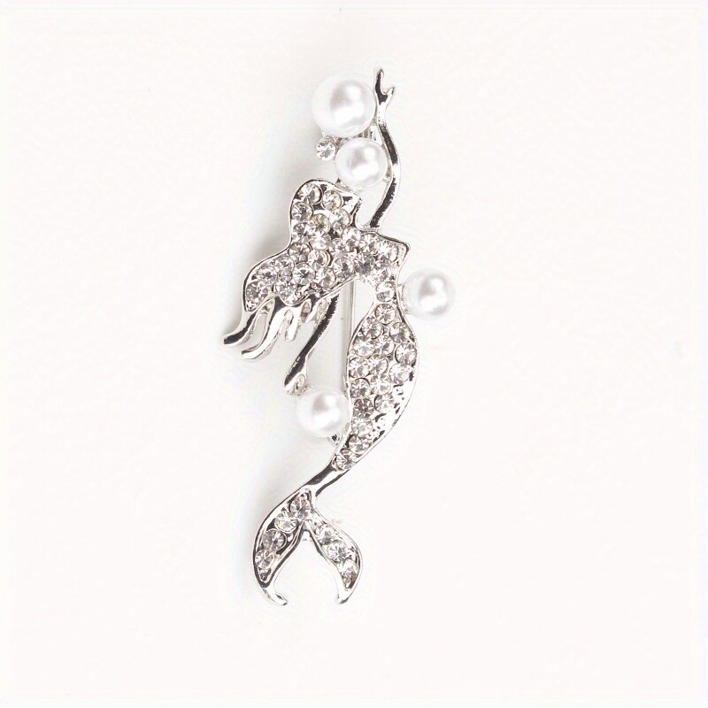 Fashion Trend Personality Simple Creativity Light Luxury Mermaid Brooch