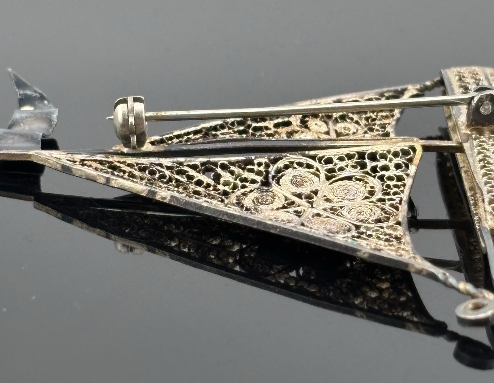 VTG Sterling Silver Brooch Lot Sailboat Dragon Boat Danecraft Pinwheel Filigree