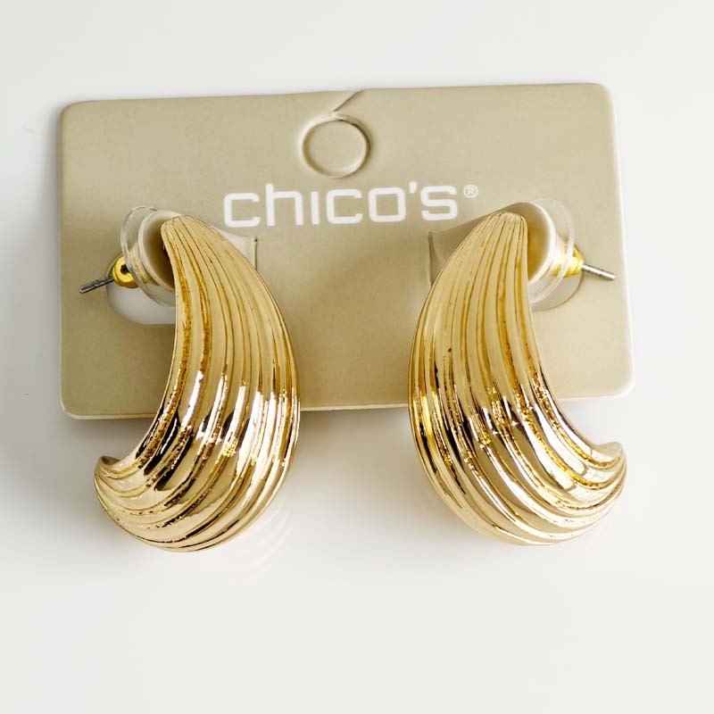 New Chicos Teardrop Stud Earrings Gift Chic Women Party Vacation Travel Jewelry
