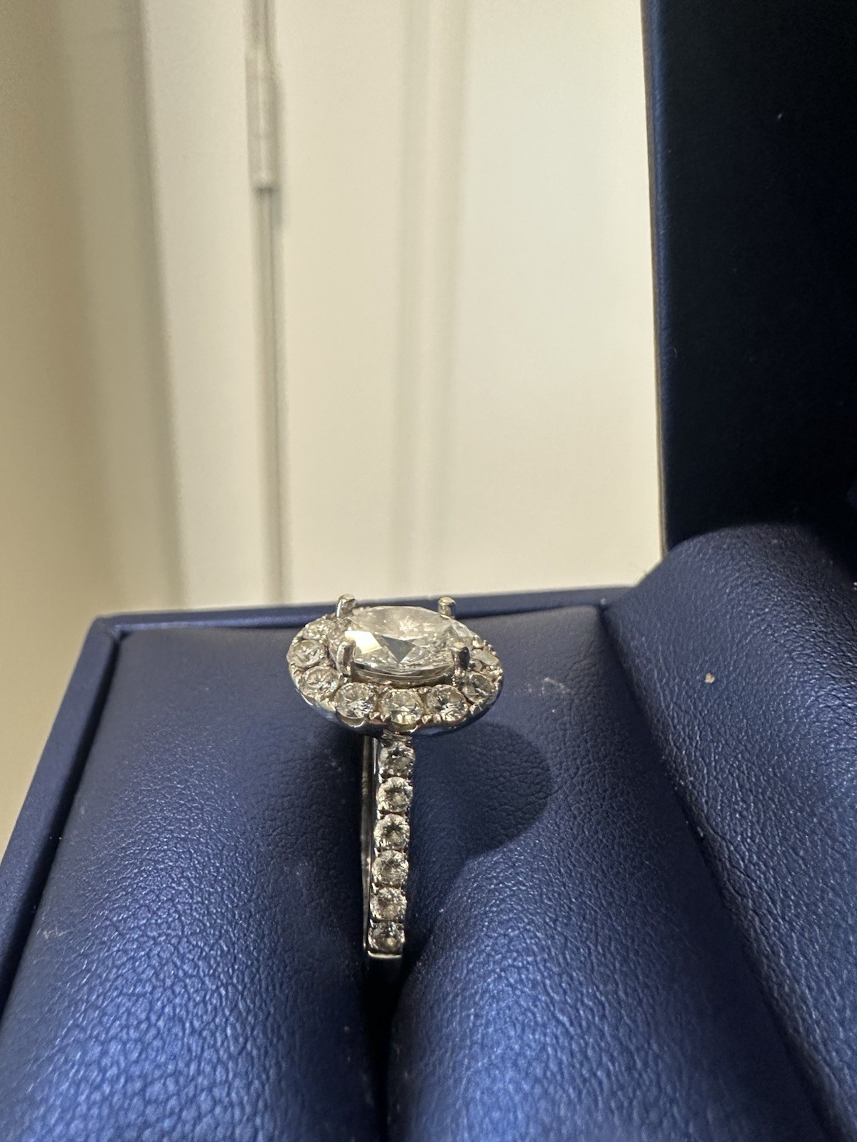 Engagement Ring – 1.97 ctw – 14k White Gold – Lab Created and Natural Diamonds