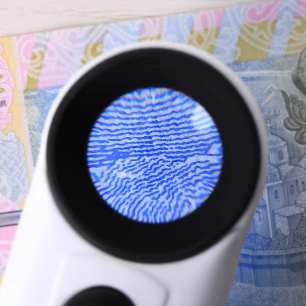 40X Magnifying Magnifier Glass Jeweler Eye Jewelry Loupe Loop With 2 LED Light