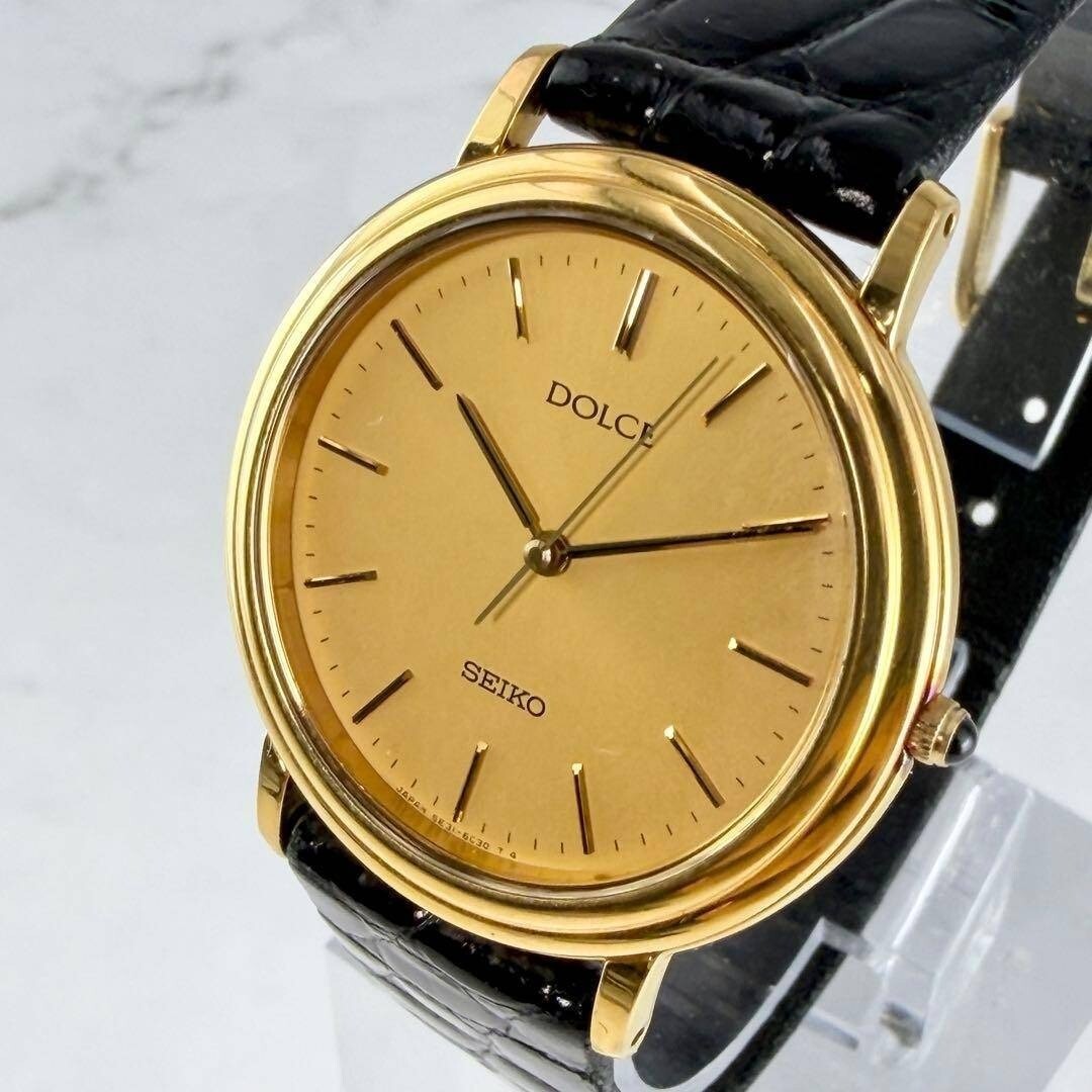 SEIKO Dolce Dress Watch Gold Vintage From Japan