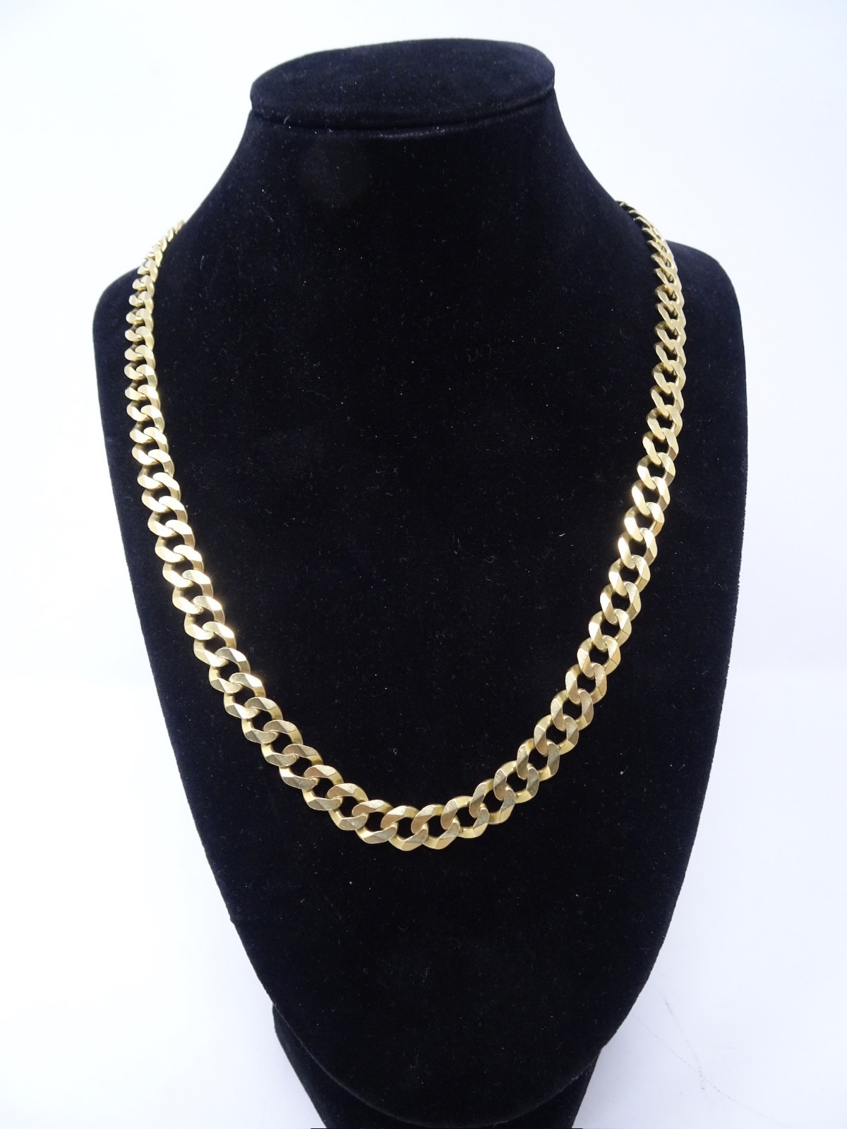 14K Solid Yellow Gold Curb Cuban Necklace 21″ – 8.7MM – 47g