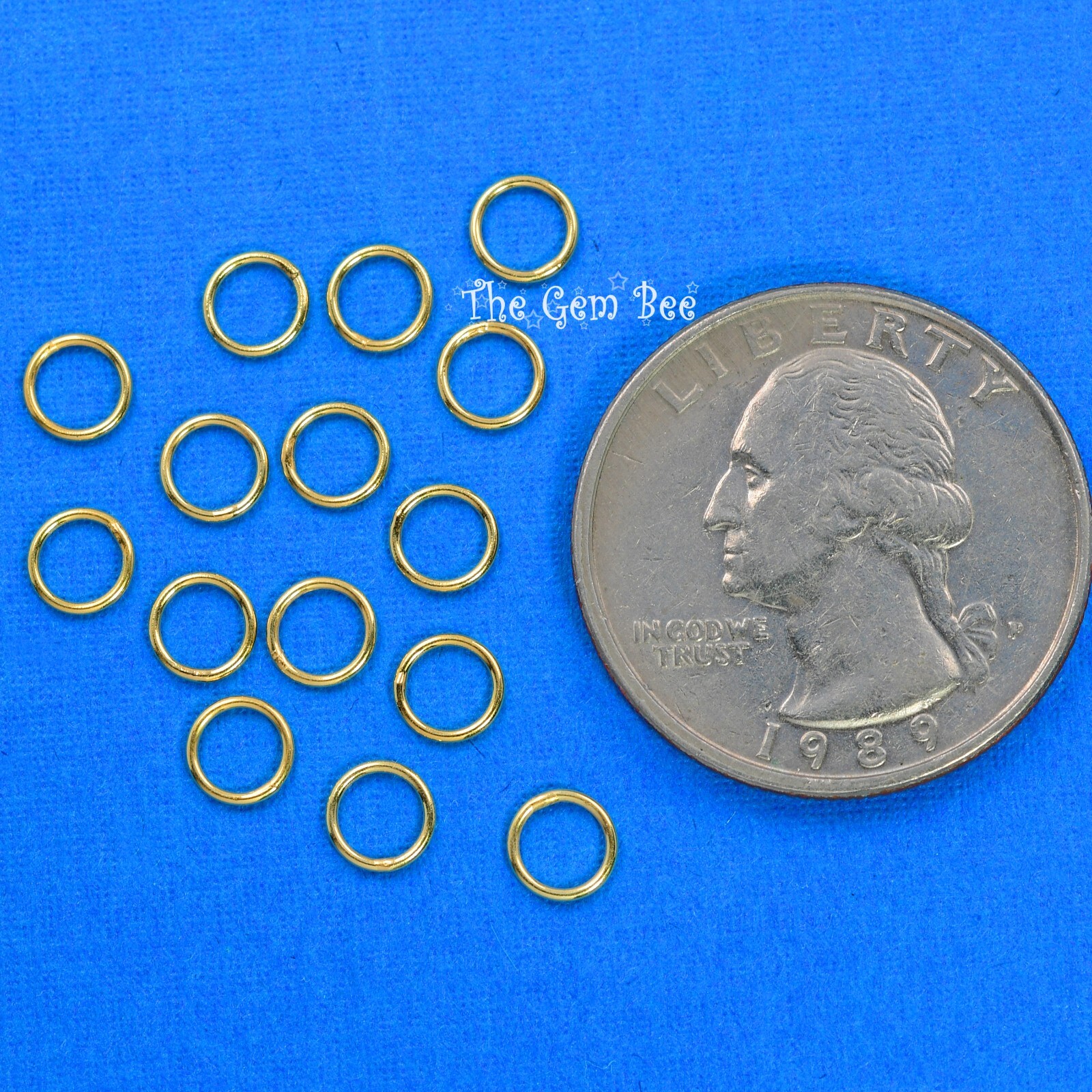 5MM 23 Gauge 14K Solid Yellow Gold Round CLOSED Jump Ring Finding