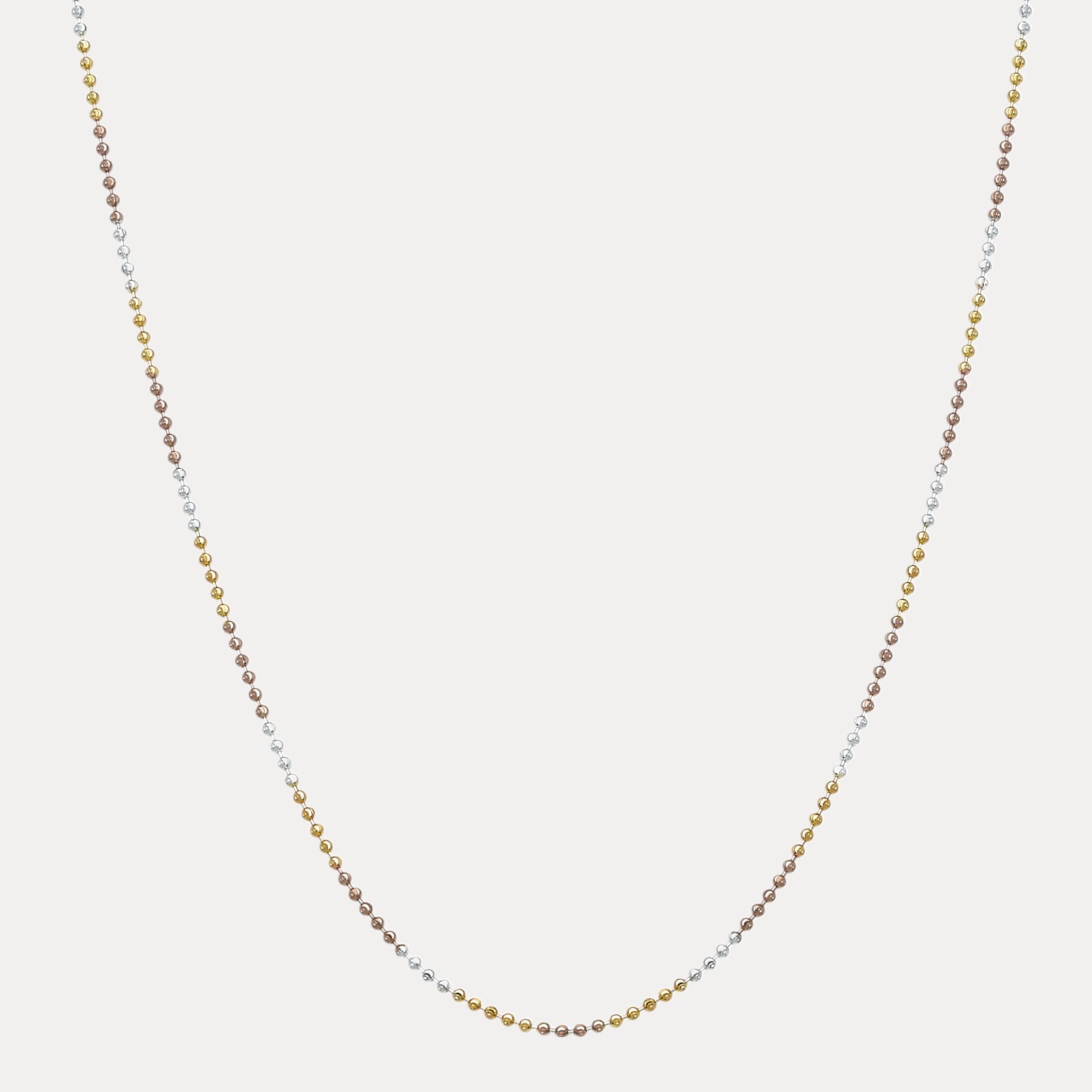 2.5mm Ball Moon Chain Necklace – Solid 925 Sterling Silver Or 14k Gold Vermeil