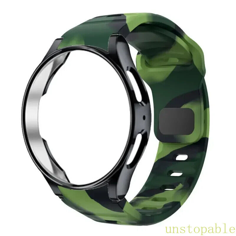Silicone Band+Case for Samsung Galaxy Watch 7 6 5 4 FE 40mm 44mm Classic 43/47mm