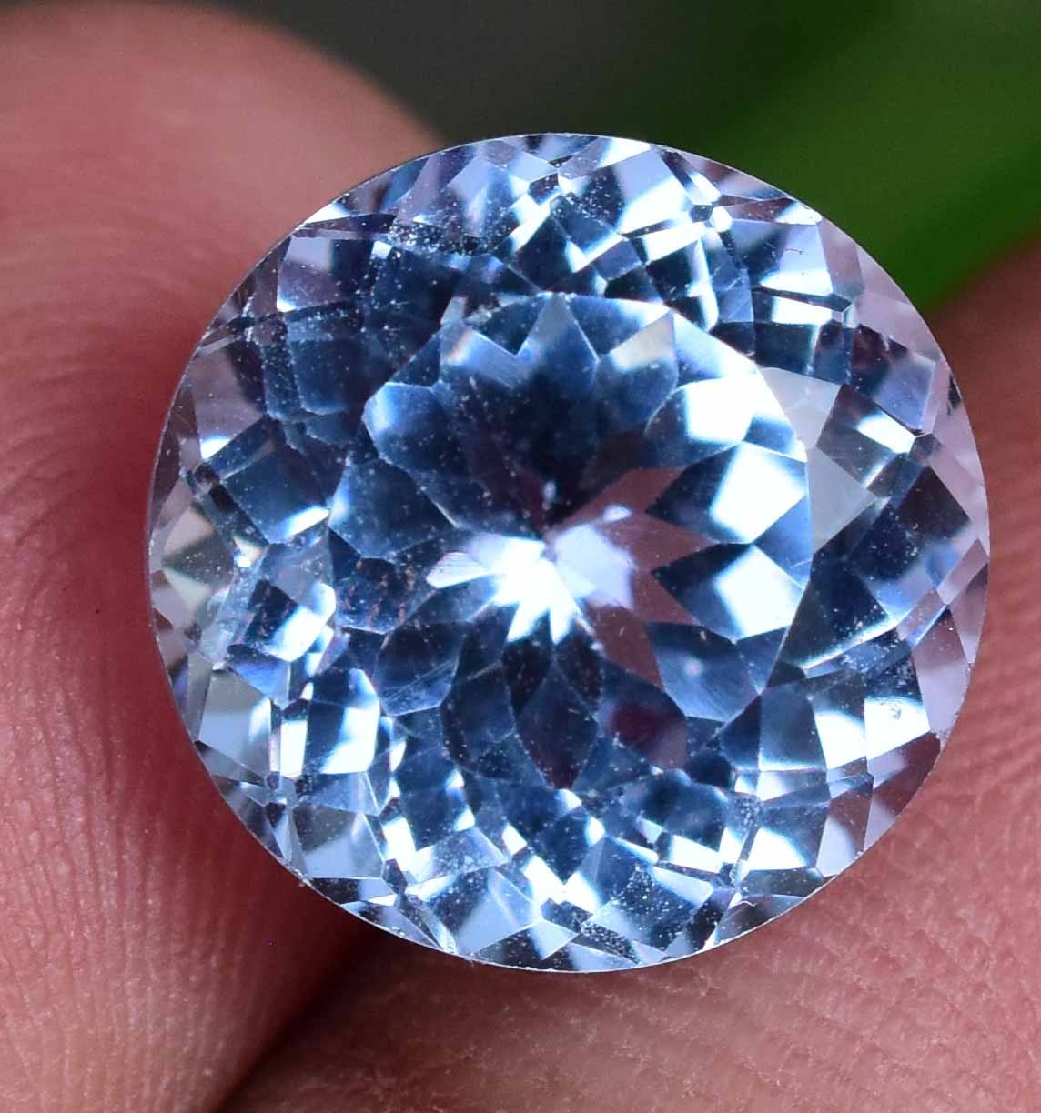 8.85 Ct Natural Namibia Jeremejevite Flawless Certified Round Cut Loose Gemstone