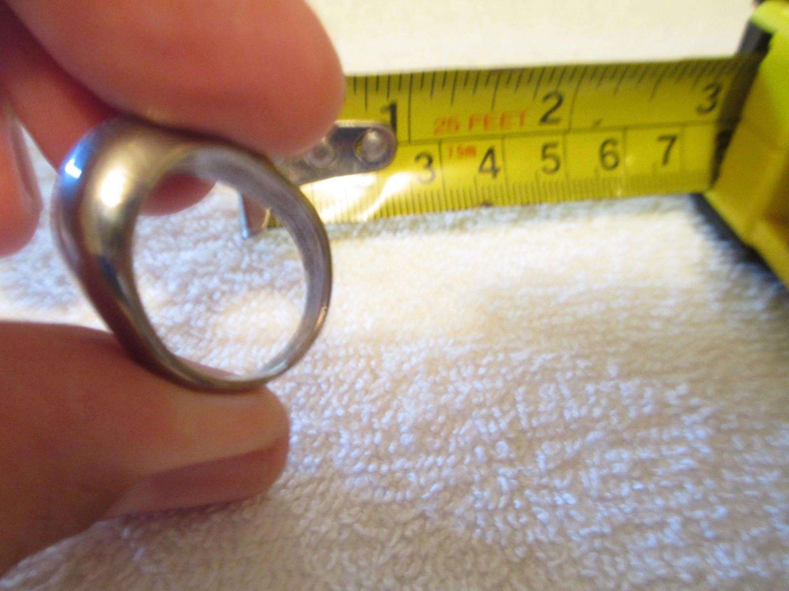 SILVER SOLID BAND RING SIZE 9 METAL RING