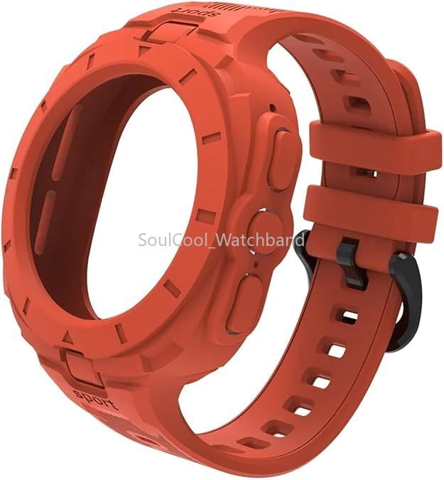 TPU Rugged Silicone Strap Sport Case Band For Samsung Galaxy Watch Ultra 47MM