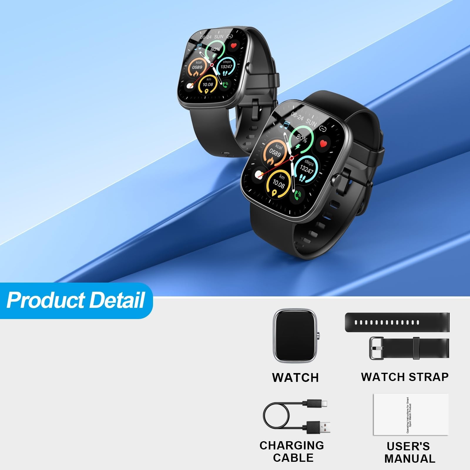 Smart Watch for Men Women, 1.91″Smartwatch with Answer/Make Call, Fitness Tra…