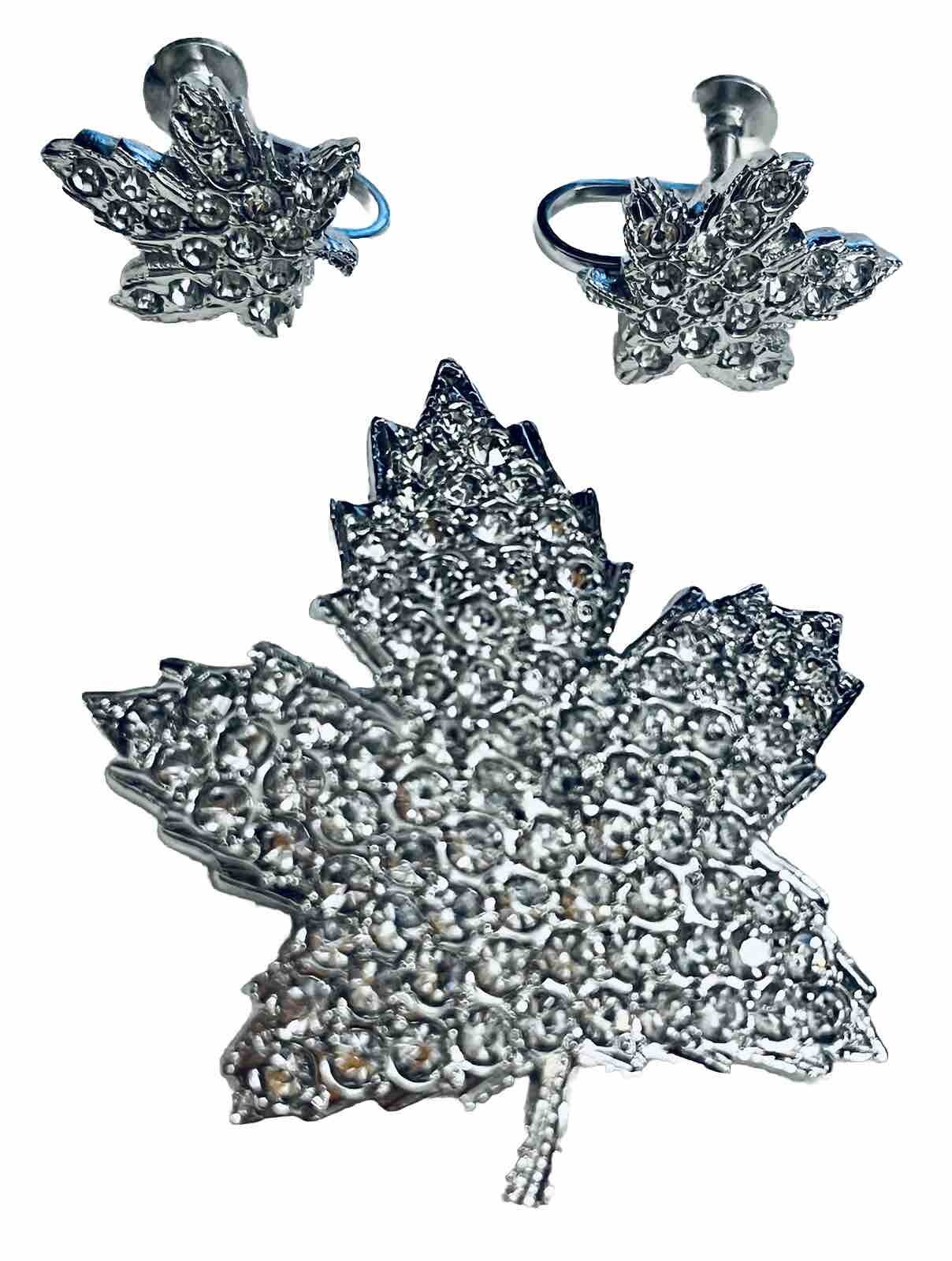 Lot 3 Pieces Vintage Estate Jewelry Keyes Maple Leaf Brooch & Earrings More