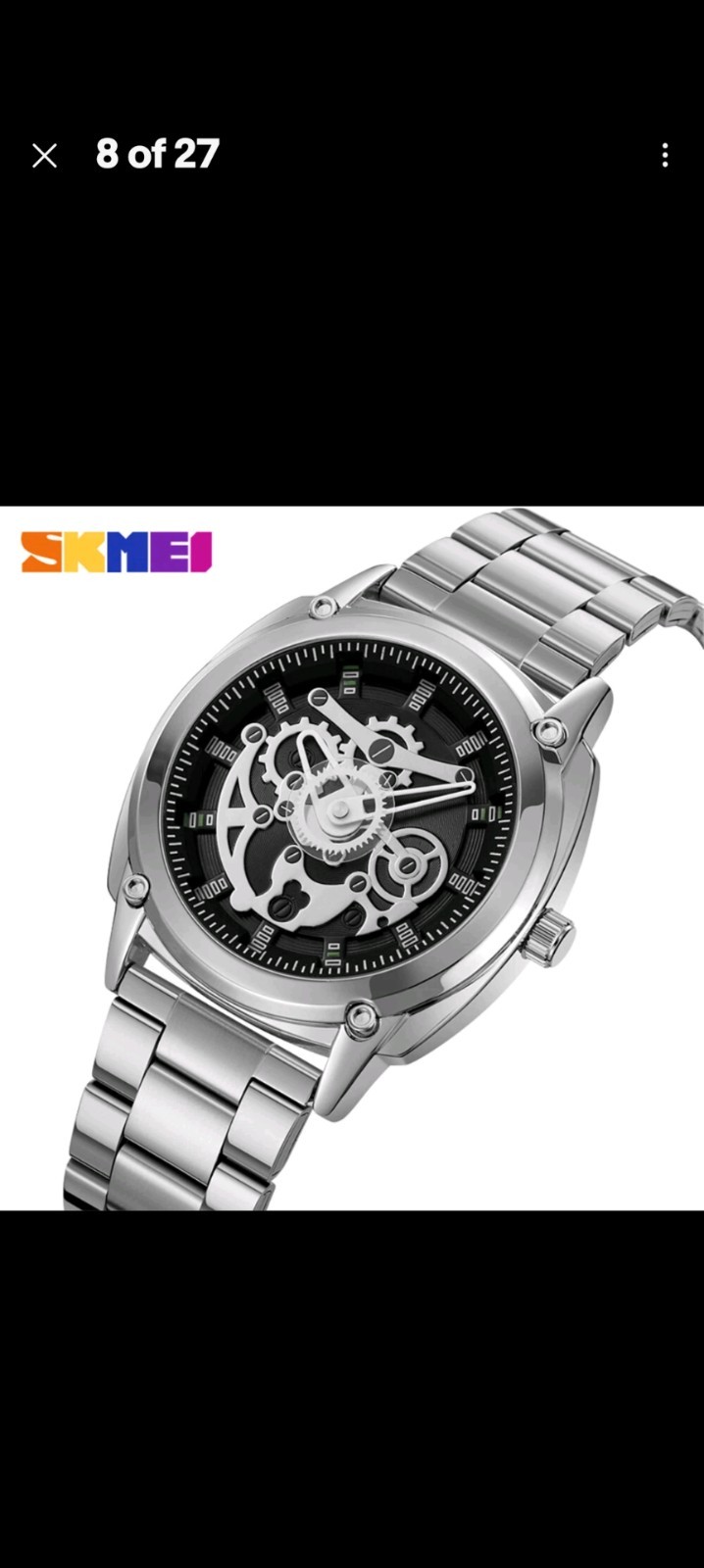 SKMEI Men Watch Full Steel Gold Wristwatch Casual Male Business Quartz Watches