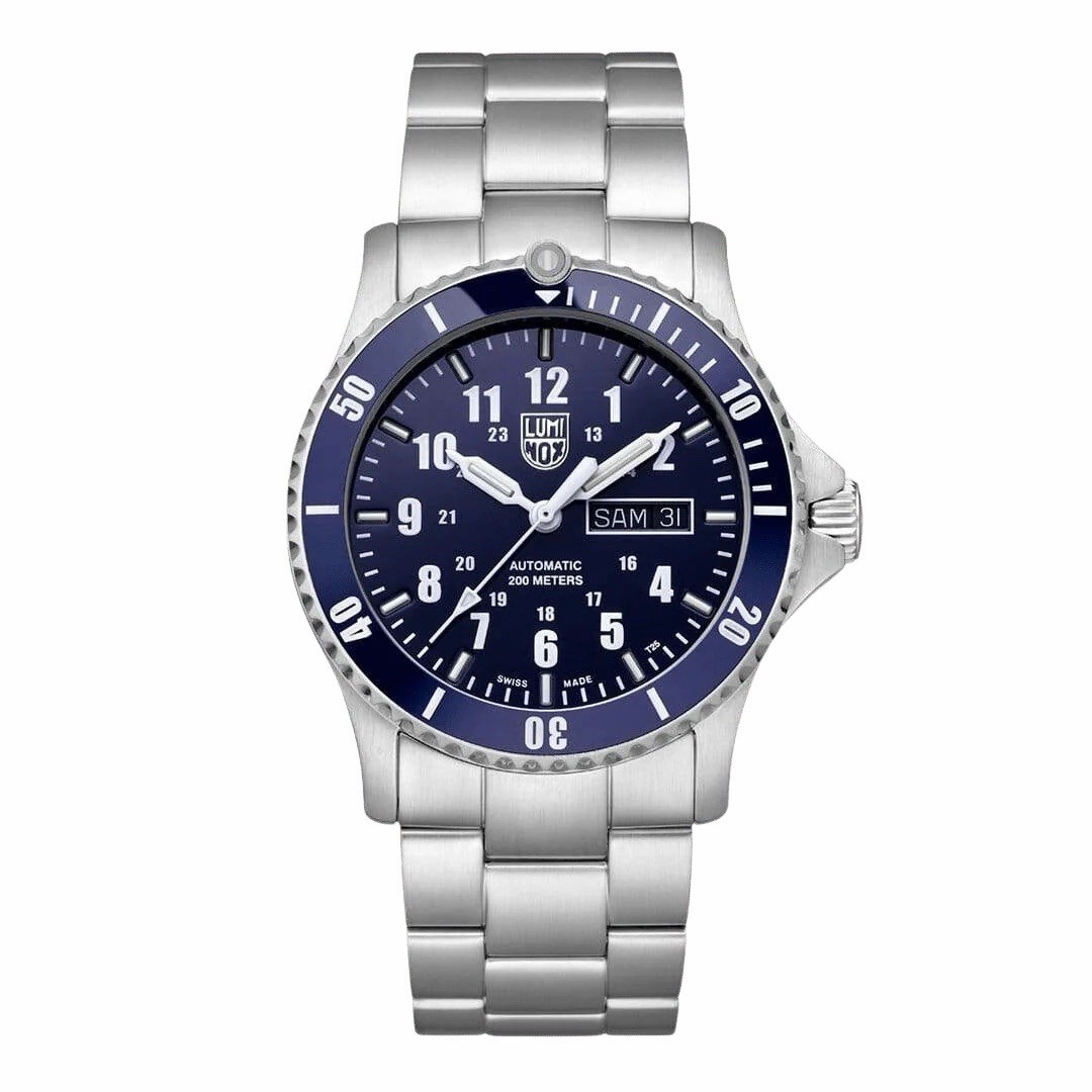Luminox Diver Automatic Blue Dial/Bezel Steel Bracelet Day/Date XS.0924