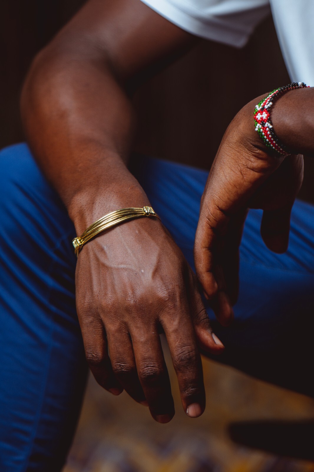 Handmade Bracelet African Elephant Hair Unisex Brass Made in Kenya