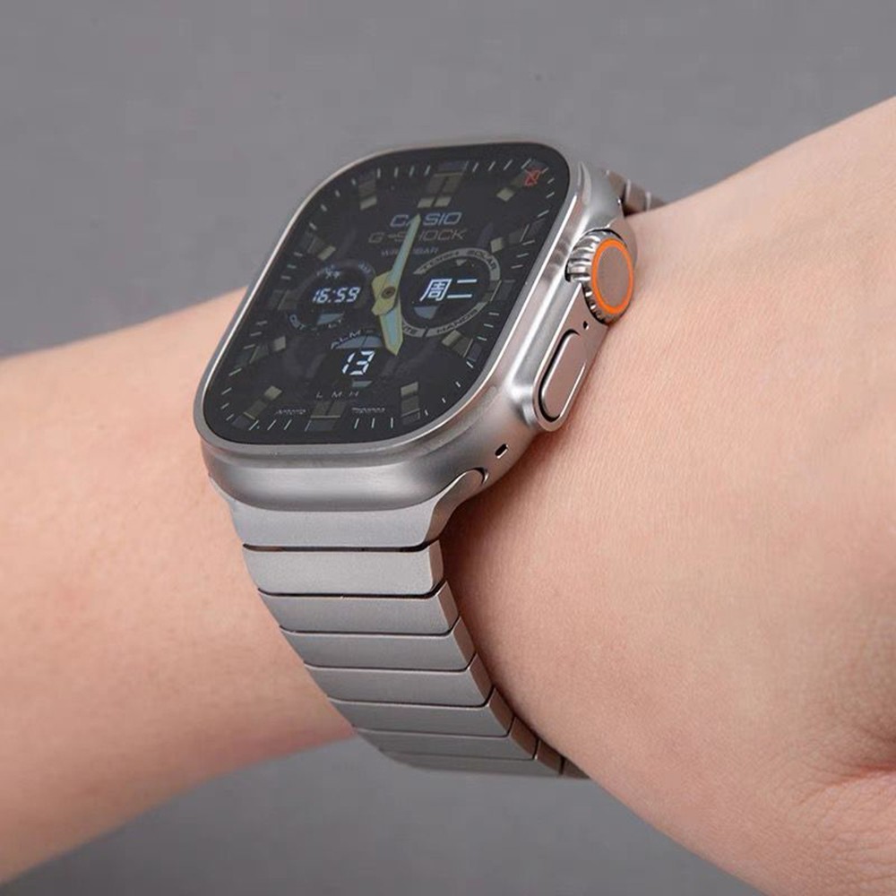 Stainless Steel Link Bracelet Band for Apple Watch 49mm Ultra 2 | 10 9 8 7 6 5 4