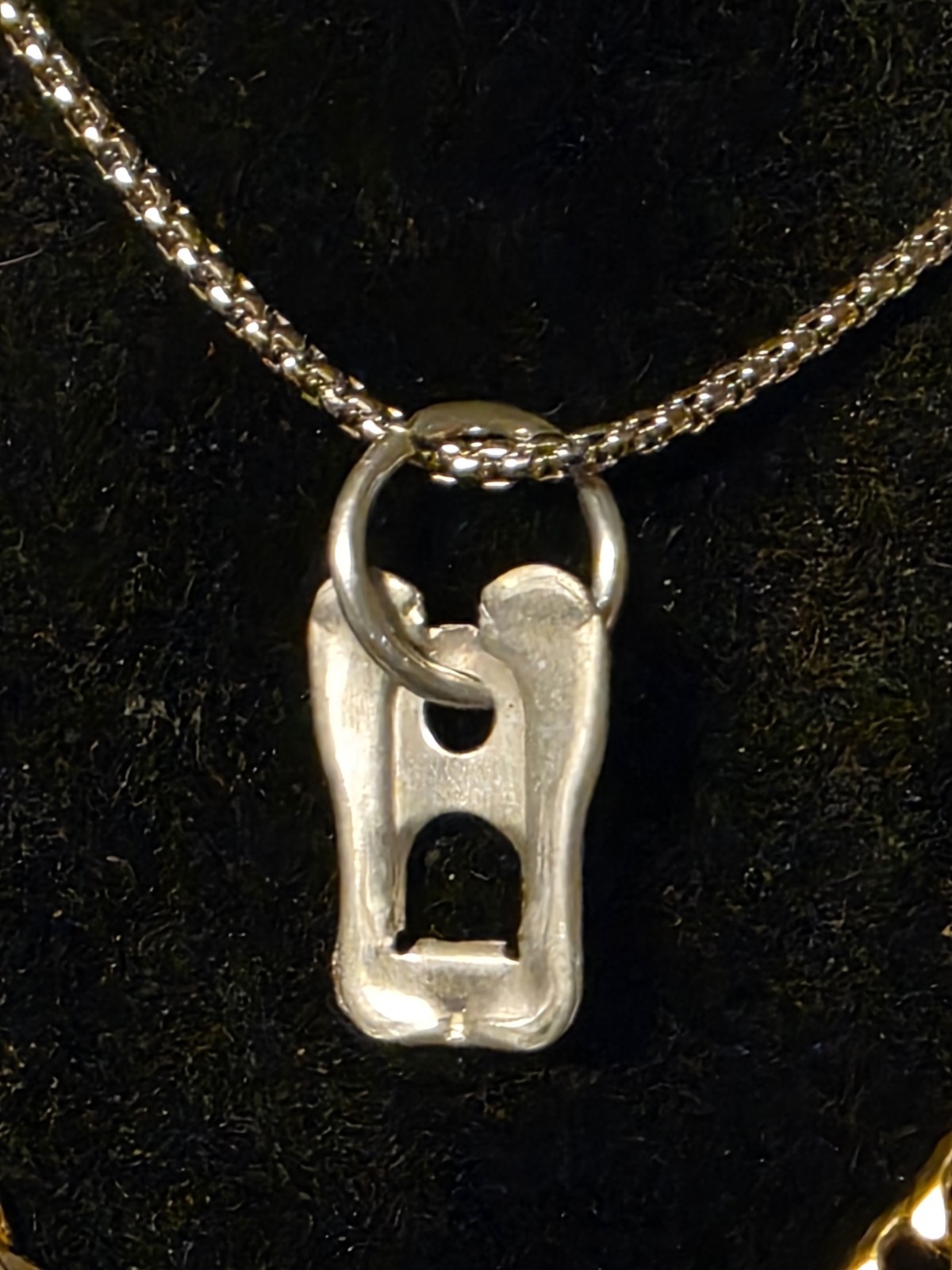 Vintage Silver Aluminum Pull Tab Can Tab Charm Necklace – “Charm Only” Upcycle