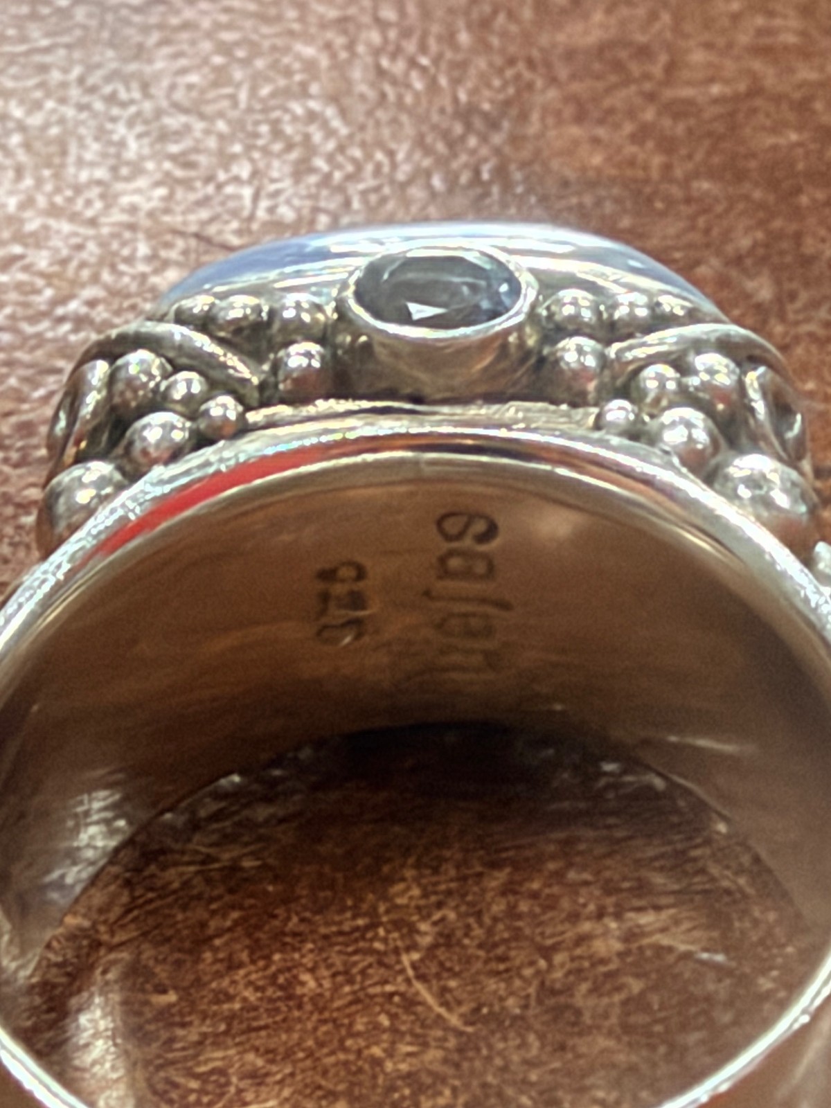 Sajen Sterling Silver Ring (Size 7.5+) with Moonstone [076DUW]