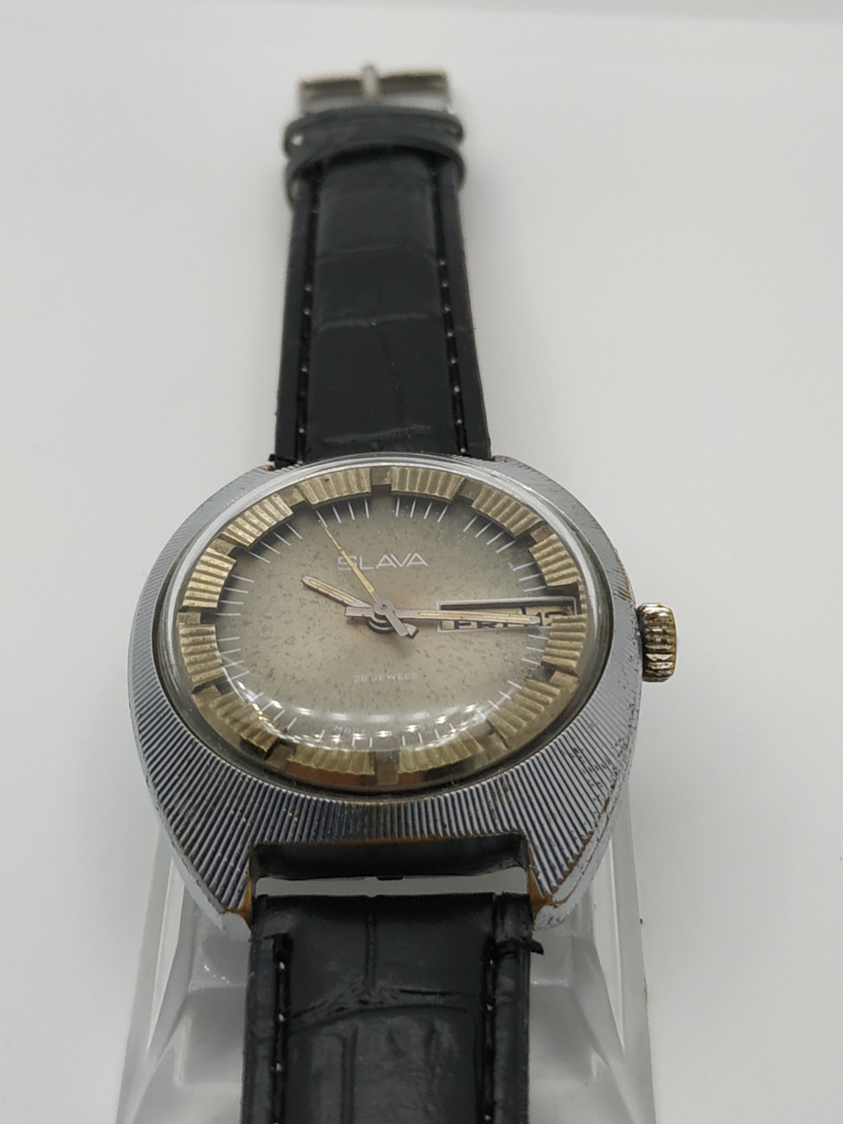 Men’s Dress Vintage Watch SLAVA Retro USSR Mechanical SERVICED Soviet Union ☭