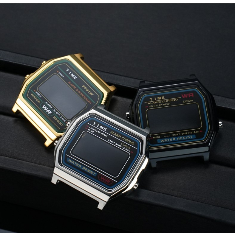 For Casio A158 A159 Modified Stainless Steel Watch Case F91 Metal Case Strap