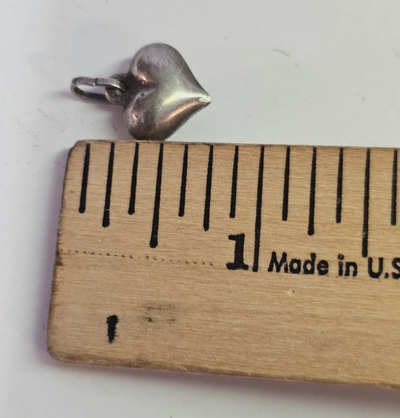 vtg 925 Sterling Silver Italy Charm/ Pendant Heart Small- S10