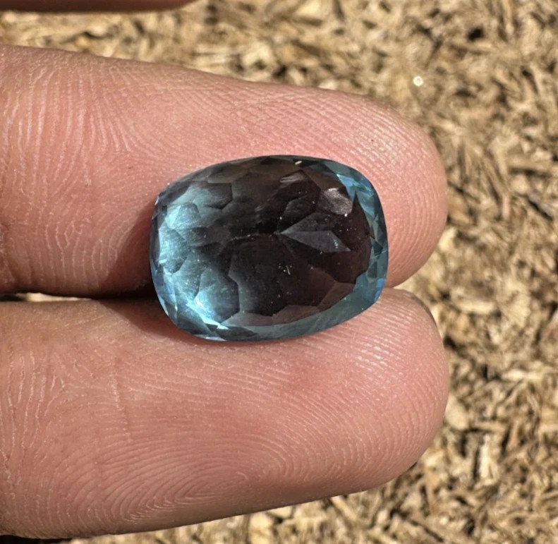 11.70 Ct Natural Certified Paraiba Tourmaline Blue Cushion Cut Loose Gemstone A+
