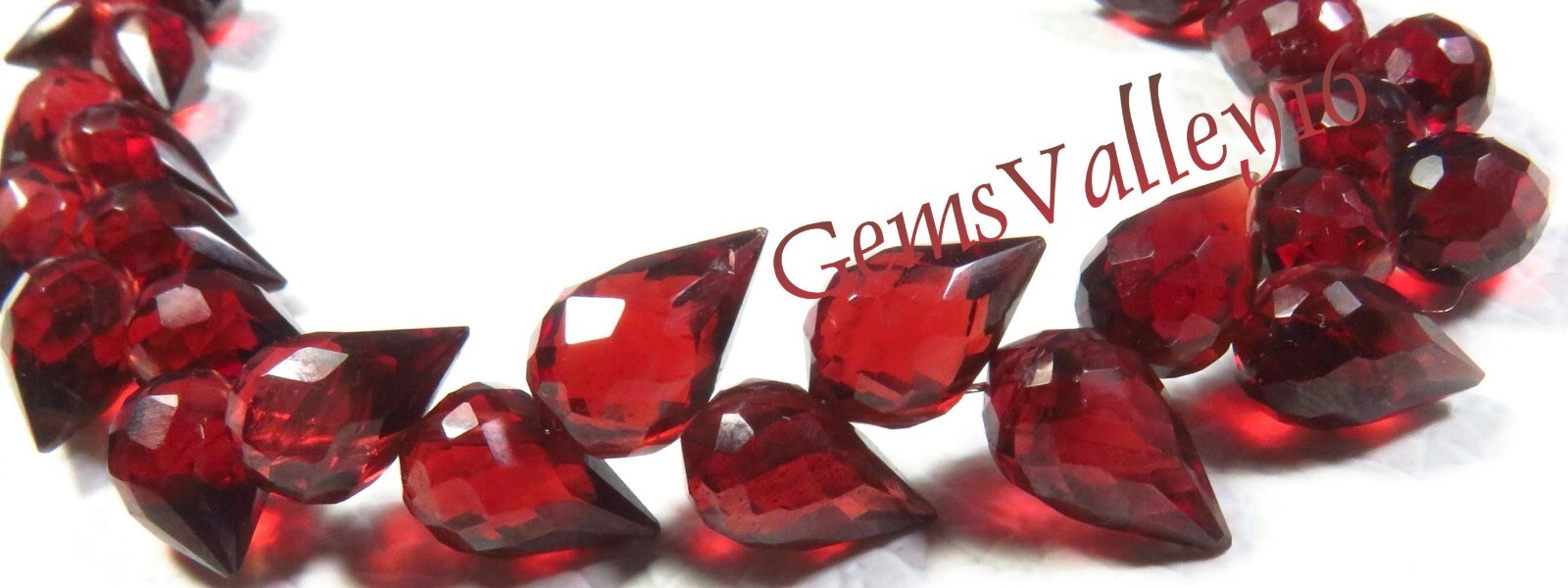 Top Grade Natural Red Mozambique Garnet Faceted Teardrop Beads 7.5-8.5mm GV-2628