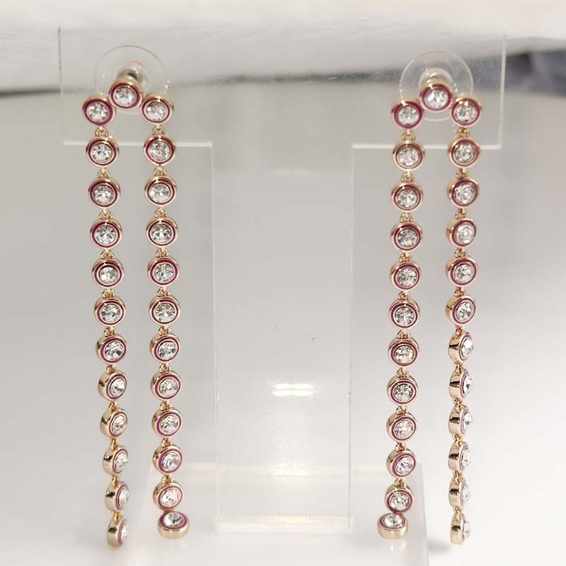 85mm Cabi CZ Bubbles Statement Drop Earrings Women Party Vacation Jewelry Gift