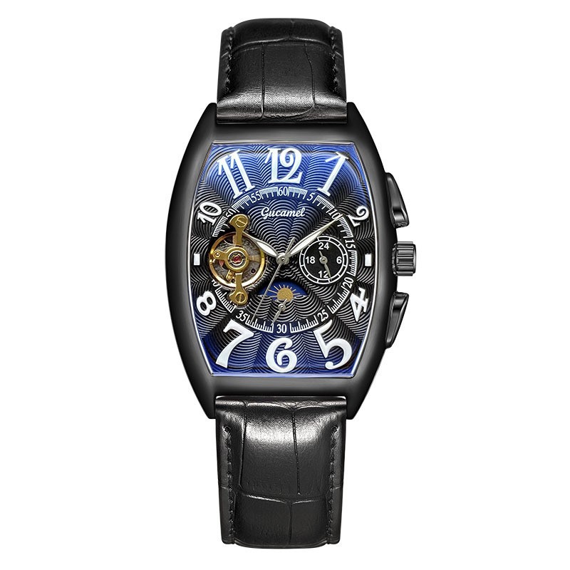 Men’s Automatic Mechanical Watch Classic business Self-winding Barrel-shap Gift