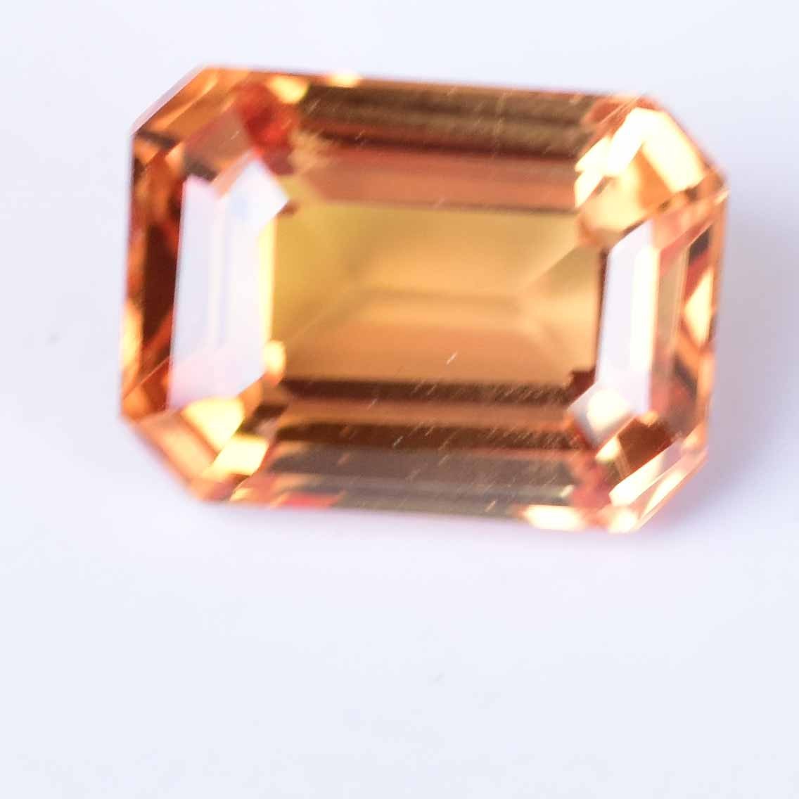 Natural Ceylon Padparadscha Sapphire 3.05 Ct Stunning Emerald Certified Gemstone