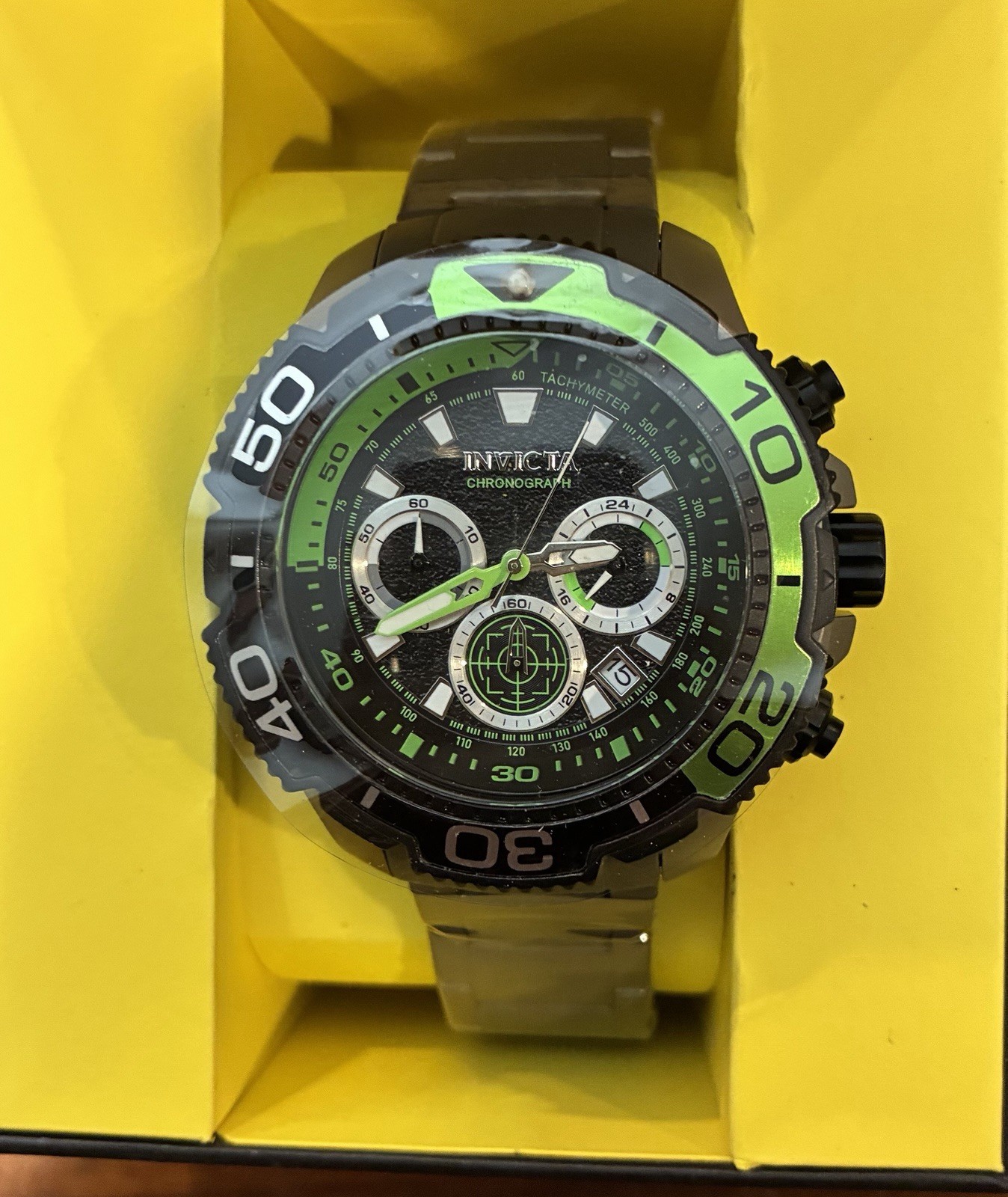Invicta TI-22 Commander Men’s Quartz Chronograph 48mm Titanium 100m Black/Green