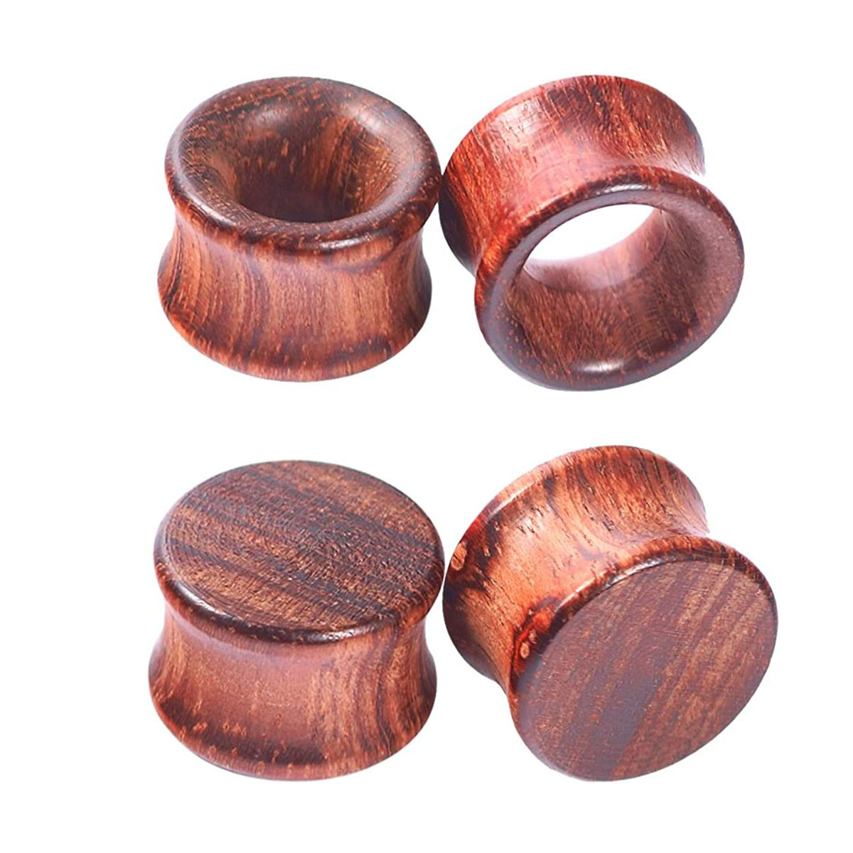 2pcs Wood Ear Plug Tunnel Earring Saddle Ear Guages Stretcher Expander Piercing