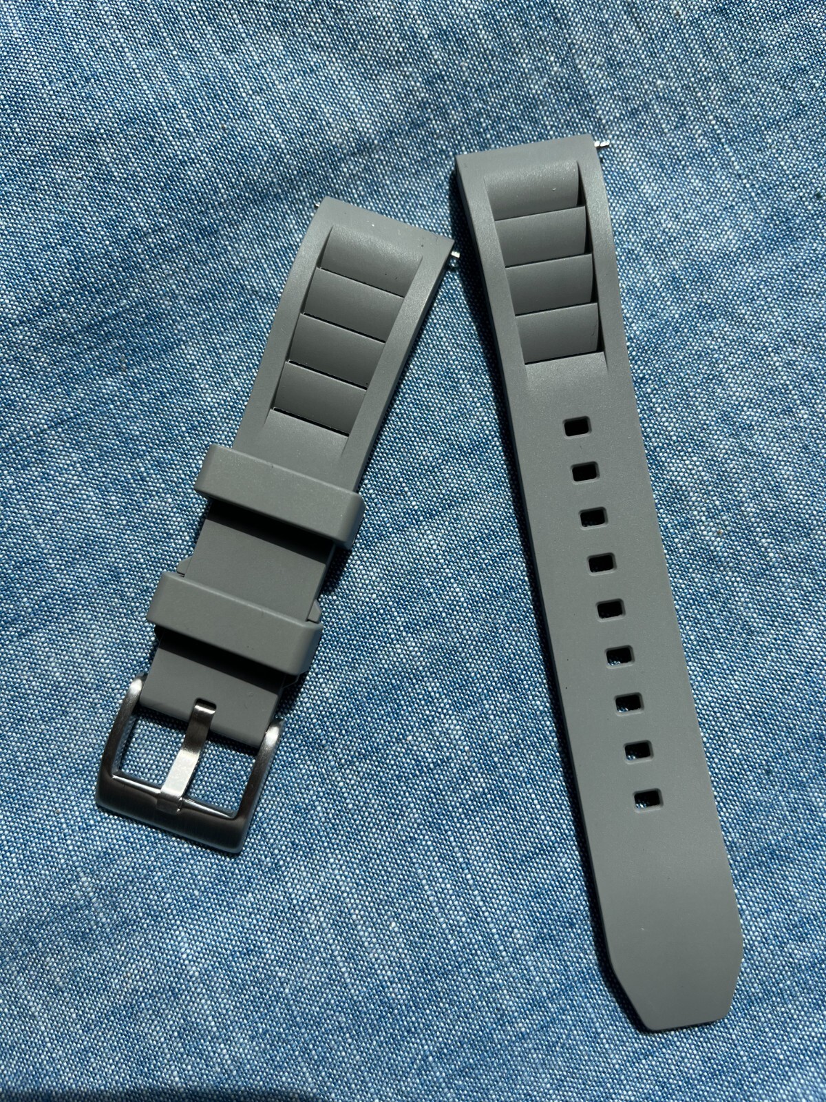 Wiscasset Watch – Premium FKM Vented / Fin Style Diver Strap (FREE SHIPPING)