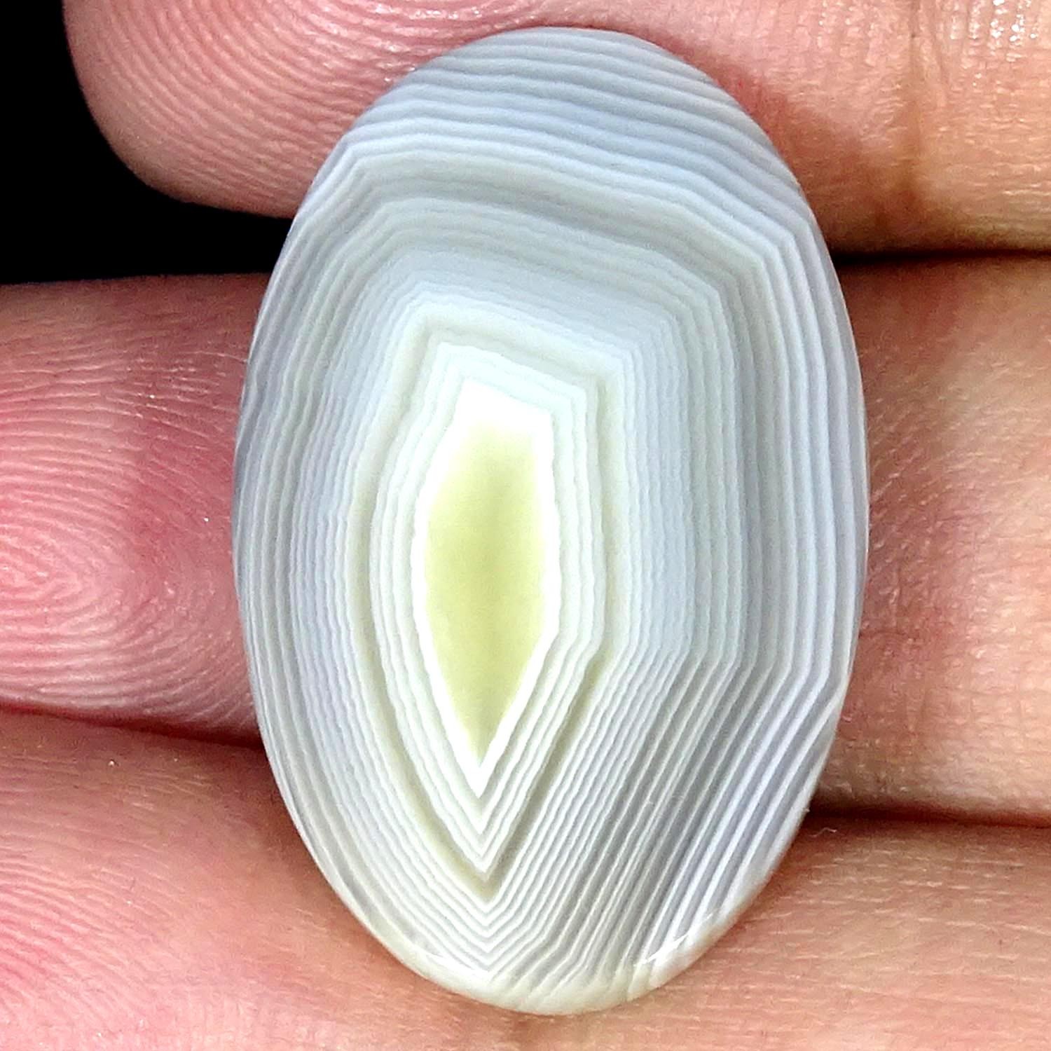 23.10Cts Natural Fine Botswana Agate Oval Cabochon Gemstone 18X29X5MM