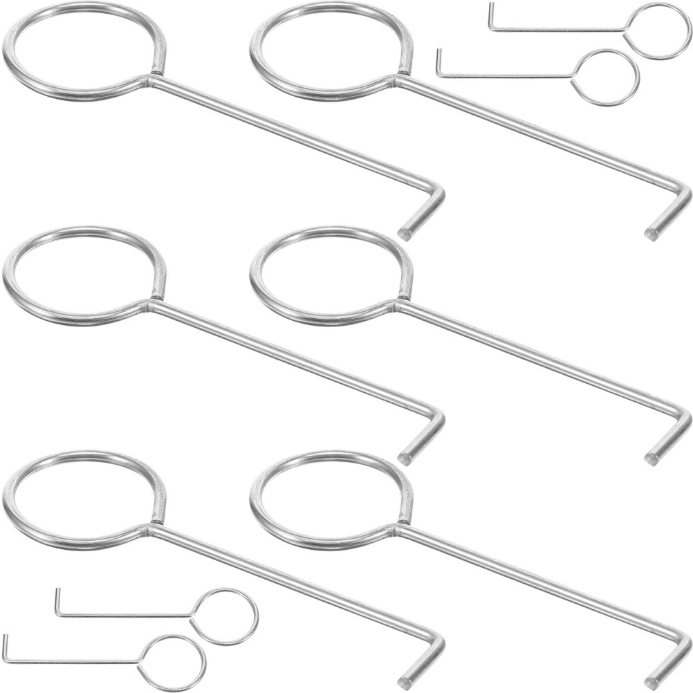 10Pcs Sink Strainer Lifting Hooks Metal Bathroom Drain Removal Tool Easy Storage