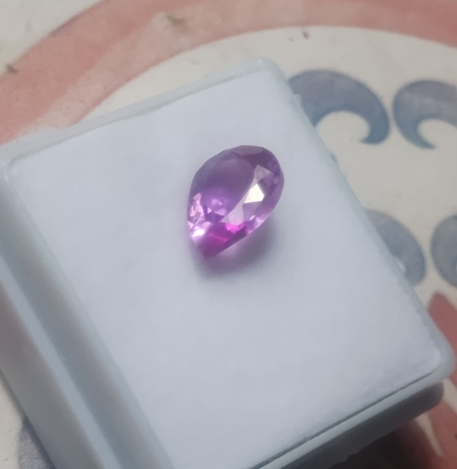 2.35 Ct Boysenberry Sapphire Pear Cut AGSL Certified Loose 9.3×6.3×5.1mm