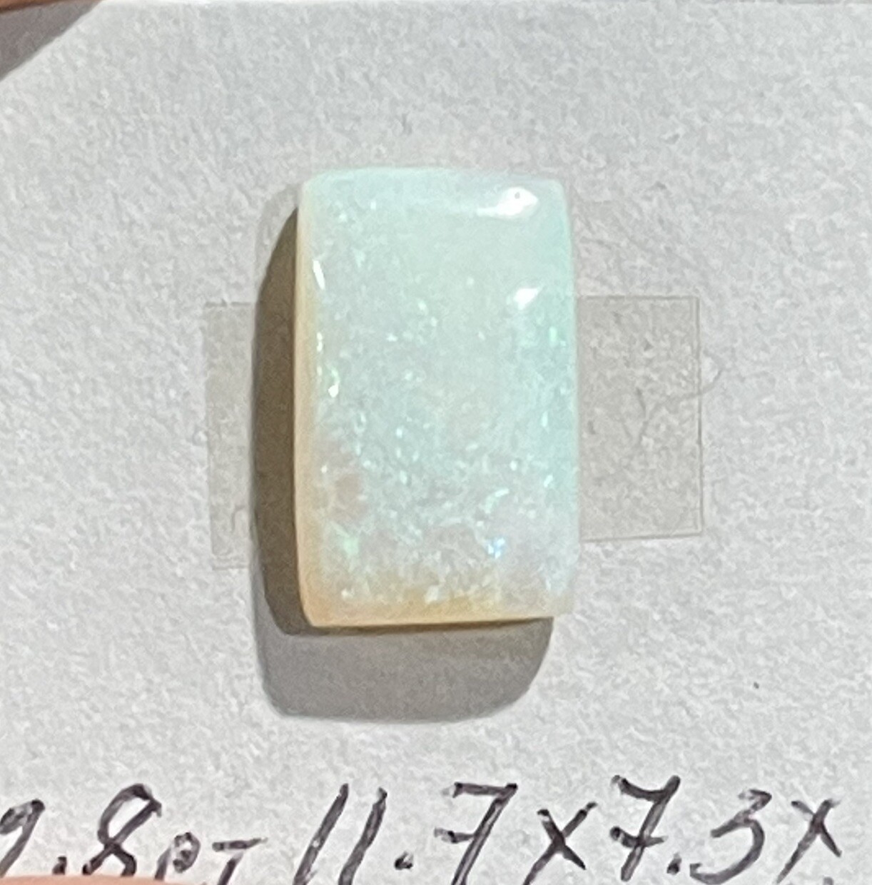 2.8ct 11.7×7.3x4mm Fine Crystal Pipe Solid Australian Opal Cabochon Loose Gem