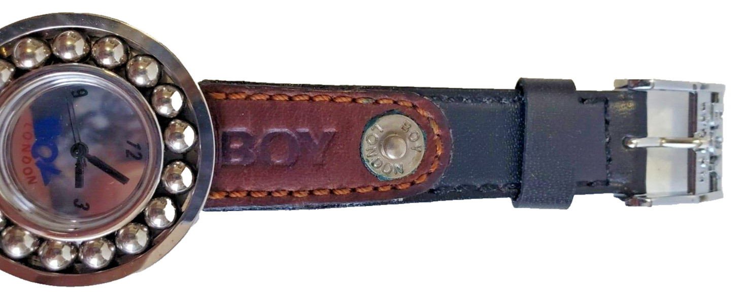 Boy London Boy-46-W Watch: 36mm Bidirectional Rotating bezel Japan. Runs.