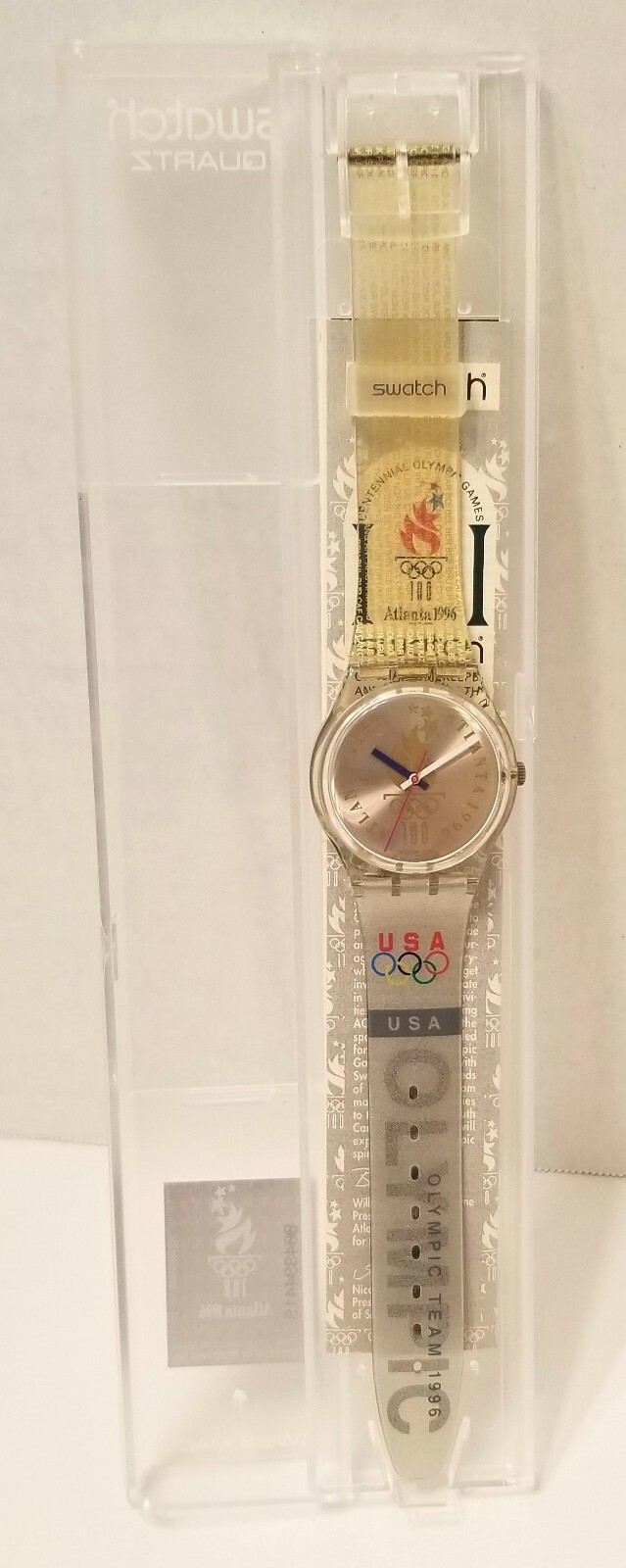 Rare Swatch Quartz Watch Of Atlanta 1996 USA Olympic Team Limited Edition GZ150J