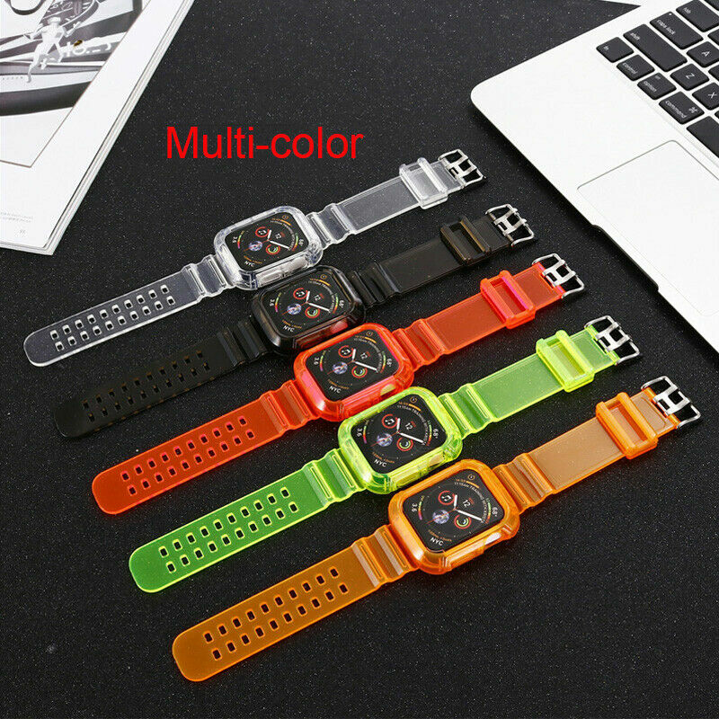 Silicone TPU Sport Watch Band Strap For Apple Watch Series 6/5/4/3/2/1 iwatch SE