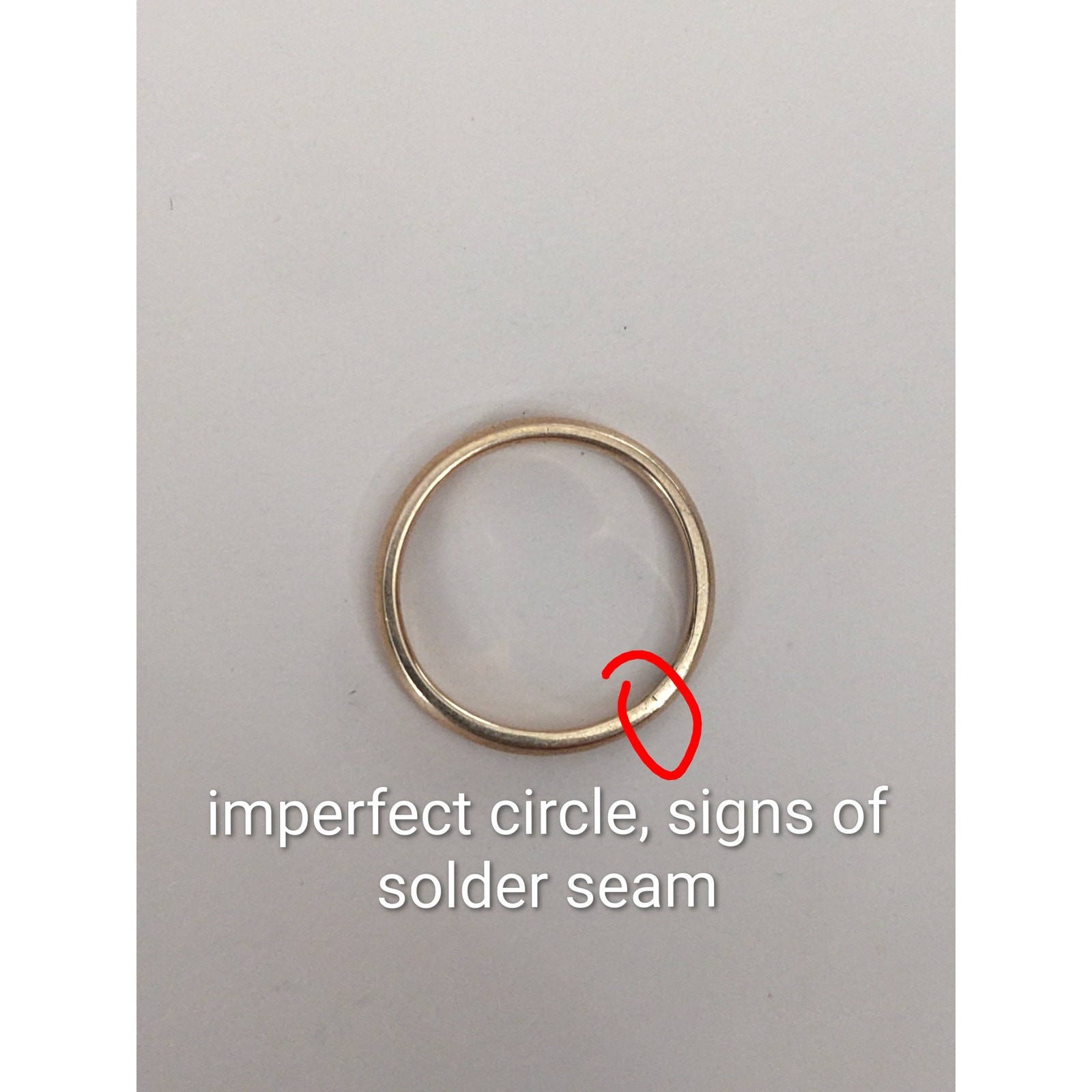 FLAW Vintage 14k Yellow Gold Art Carved Simple Wedding Band Ring Size 5.5