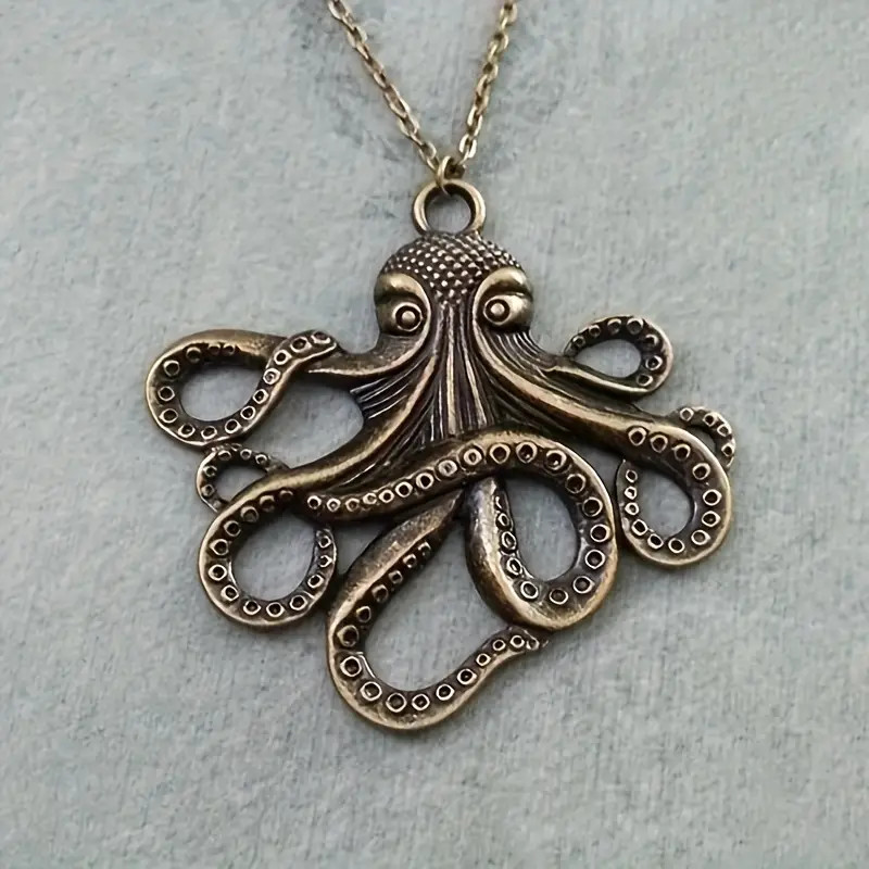 Kraken Octopus Pendant Necklace krakjen Sea Monster Jewelry