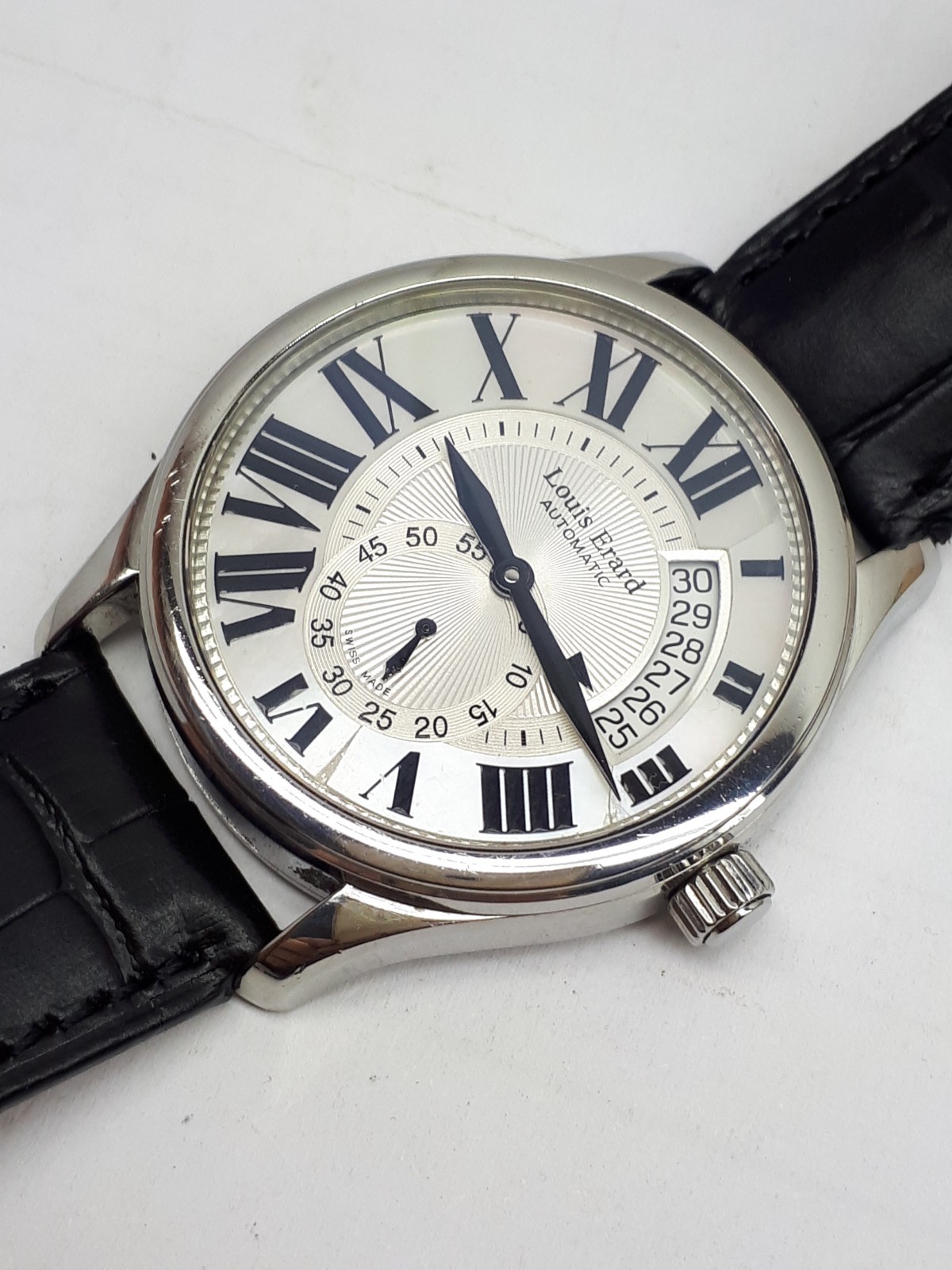 ELEGANT LOUIS ERARD L’esprit Du Temps 300 AUTO WATCH SWISS MEN’S STEEL CAL 2895